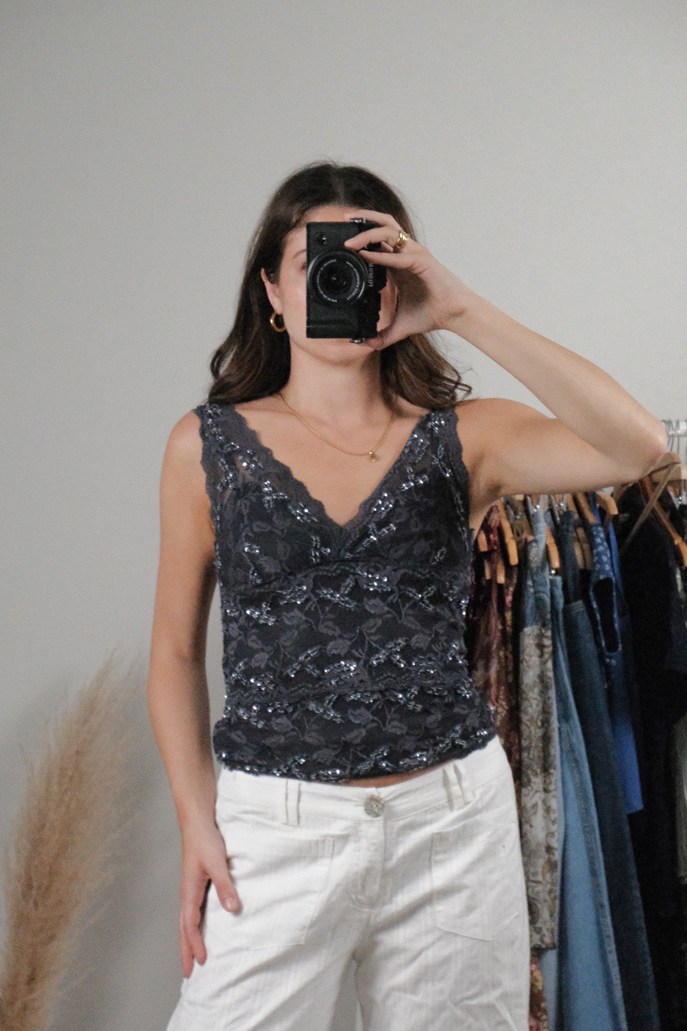 Vintage x Beaded Sequence Tank (XS/S)