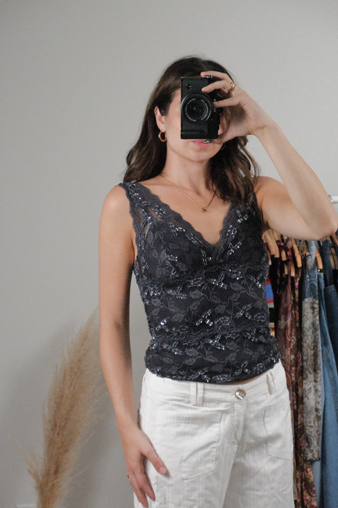 Vintage x Beaded Sequence Tank (XS/S)