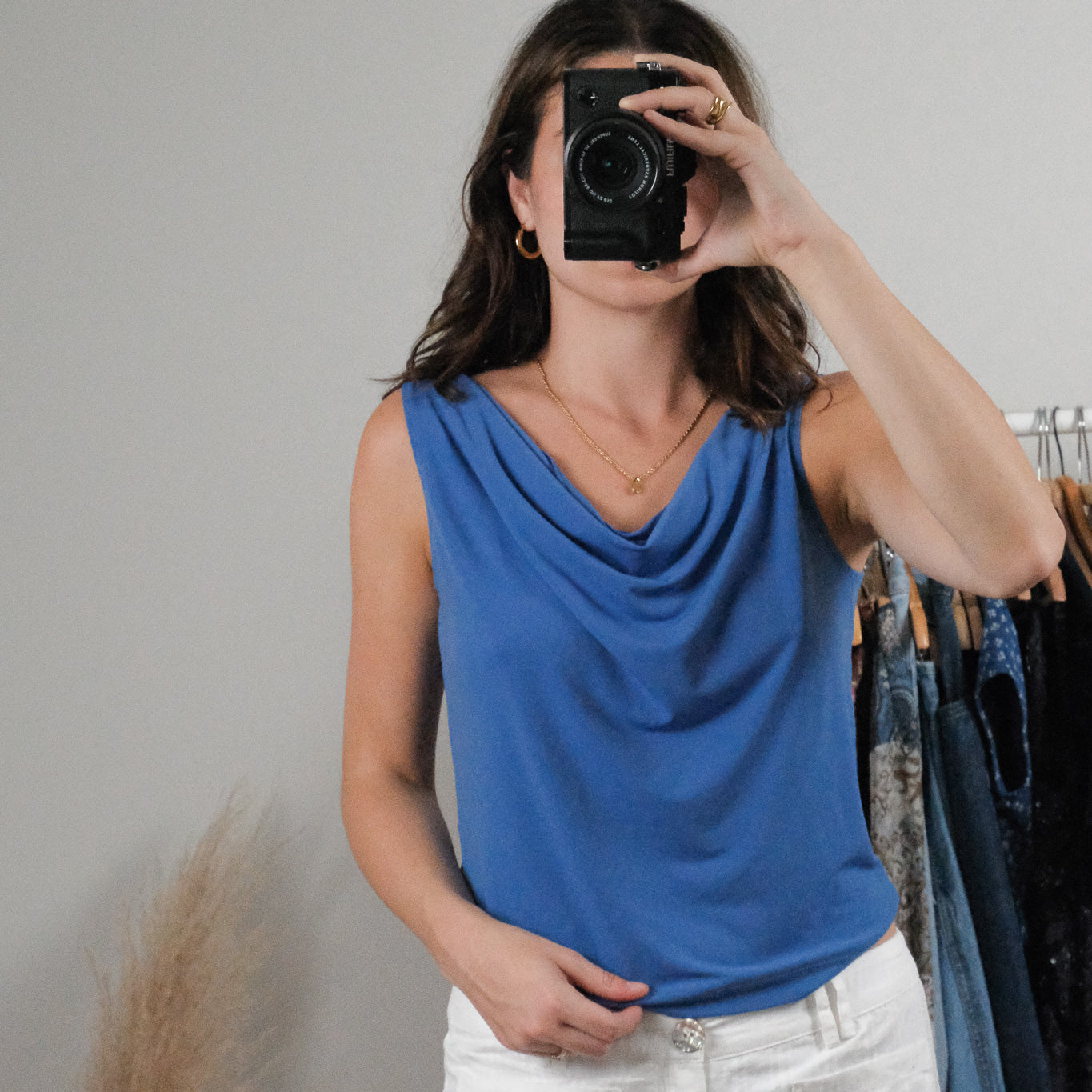 Vintage x Cowl Neck Tank (M)