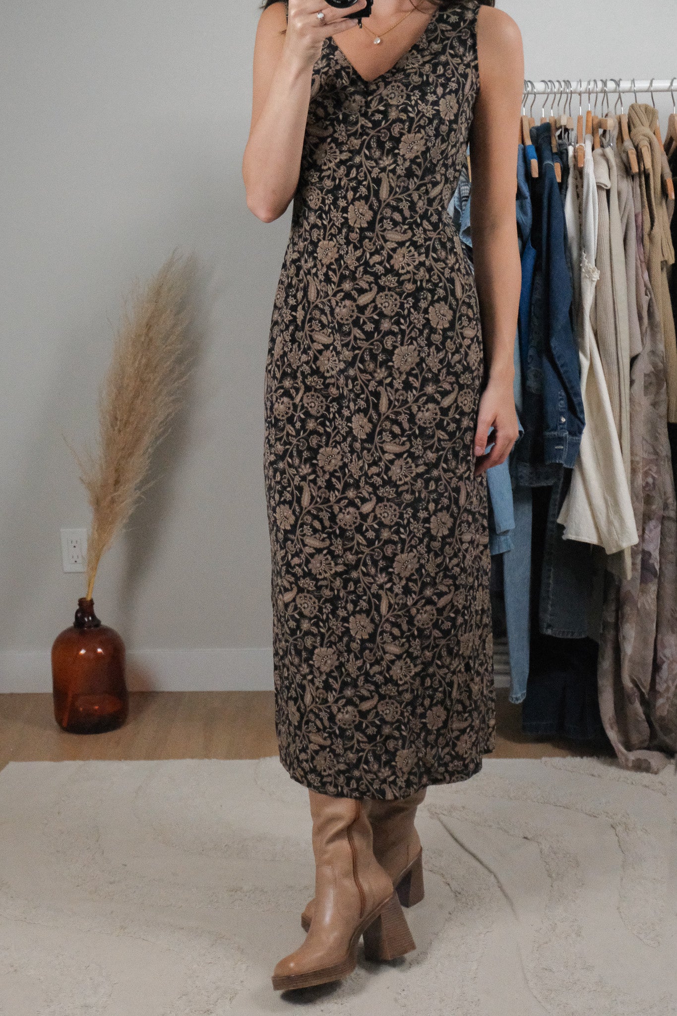 Vintage x Patterned Maxi Dress (6)