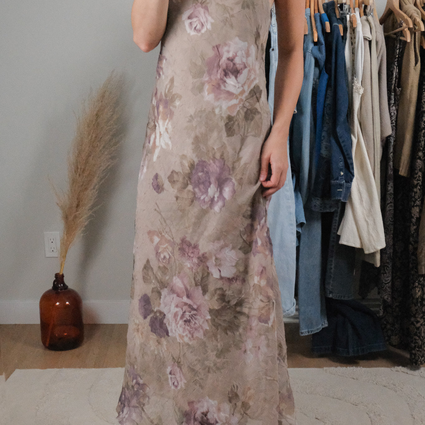 Made in Canada x Vintage x Floral Maxi Dress (6)