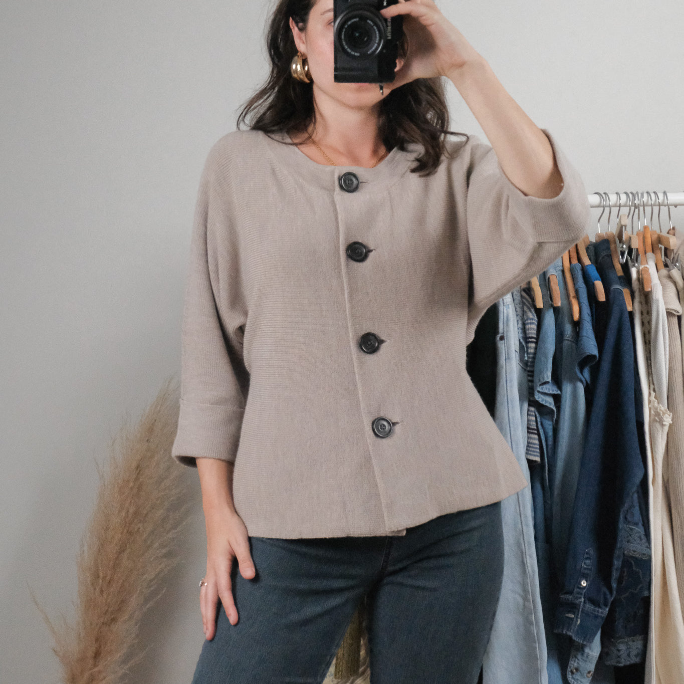 Vintage x Wool Blend Short-Sleeve Knit (S/M)