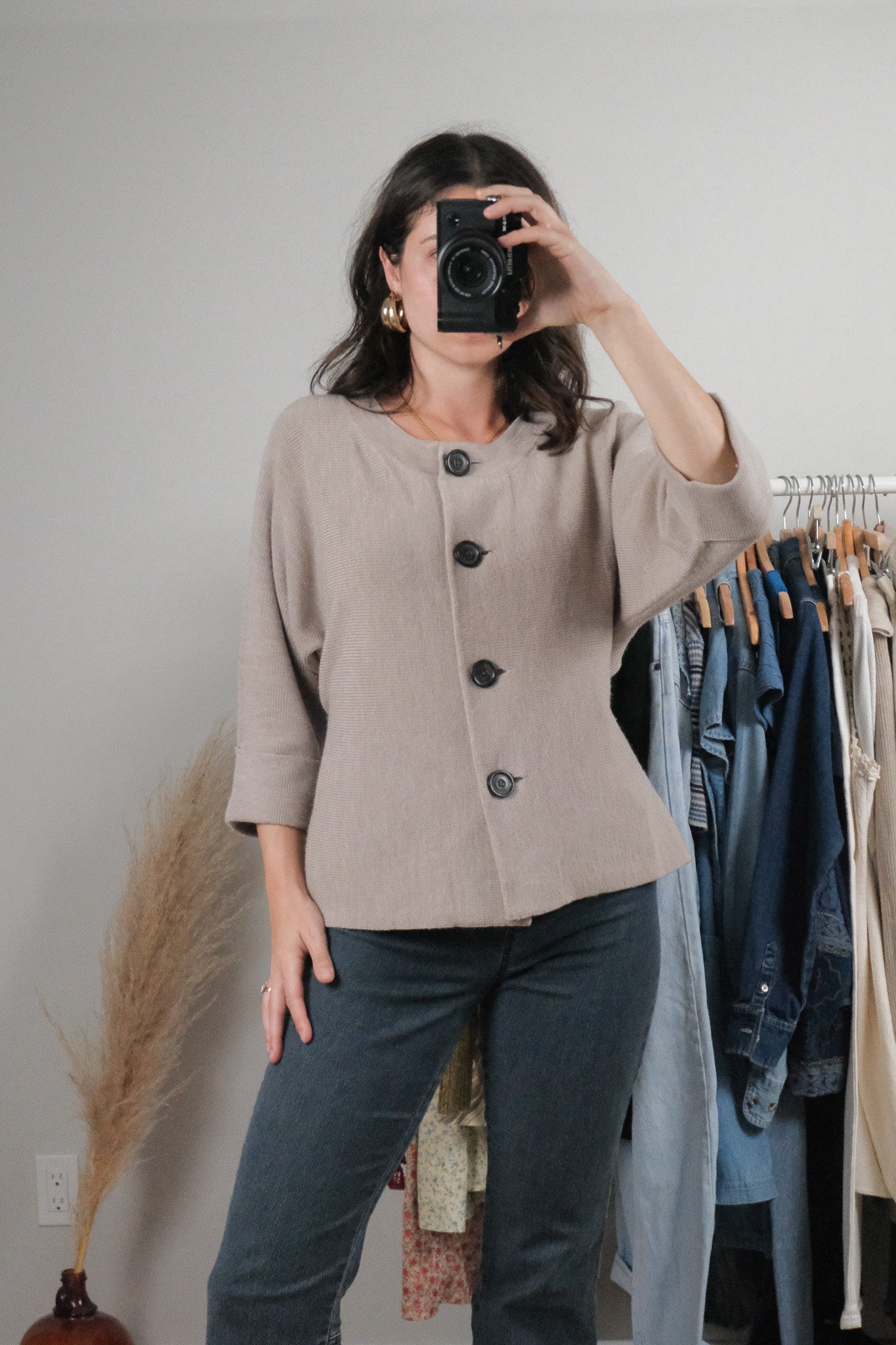 Vintage x Wool Blend Short-Sleeve Knit (S/M)