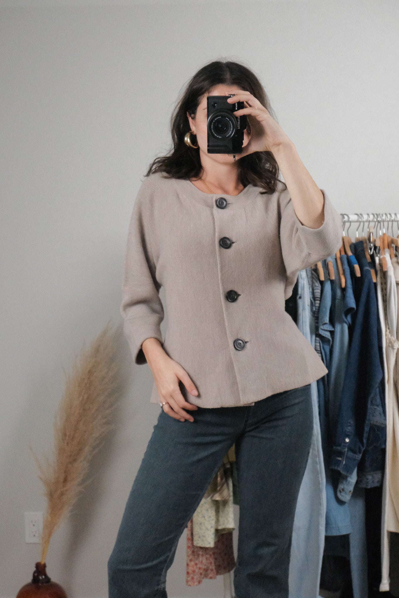 Vintage x Wool Blend Short-Sleeve Knit (S/M)