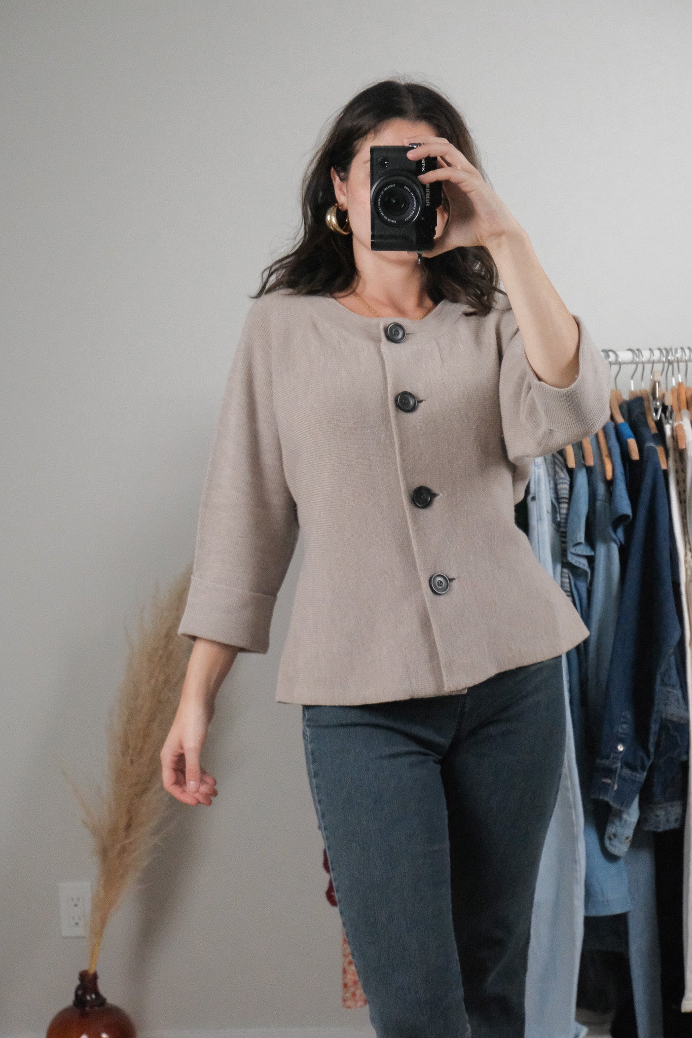 Vintage x Wool Blend Short-Sleeve Knit (S/M)