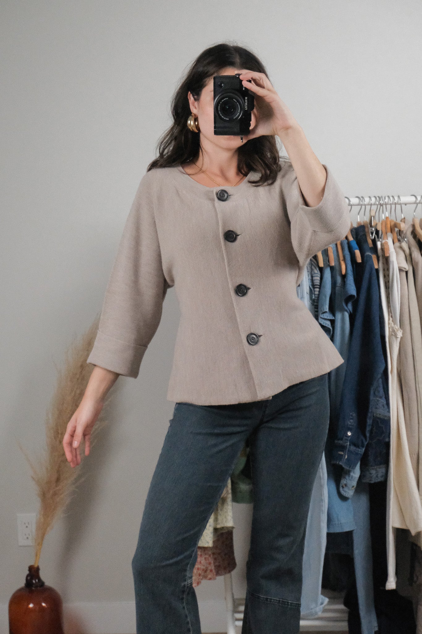 Vintage x Wool Blend Short-Sleeve Knit (S/M)