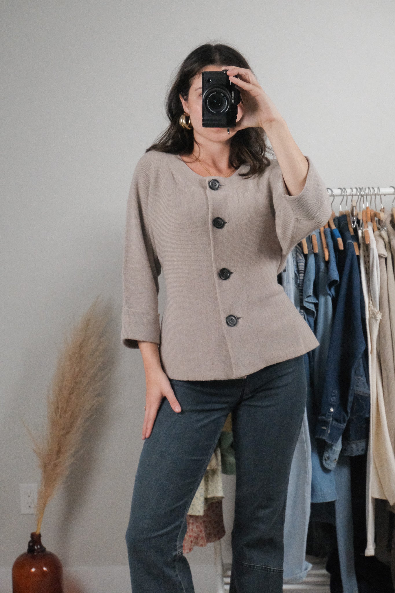 Vintage x Wool Blend Short-Sleeve Knit (S/M)