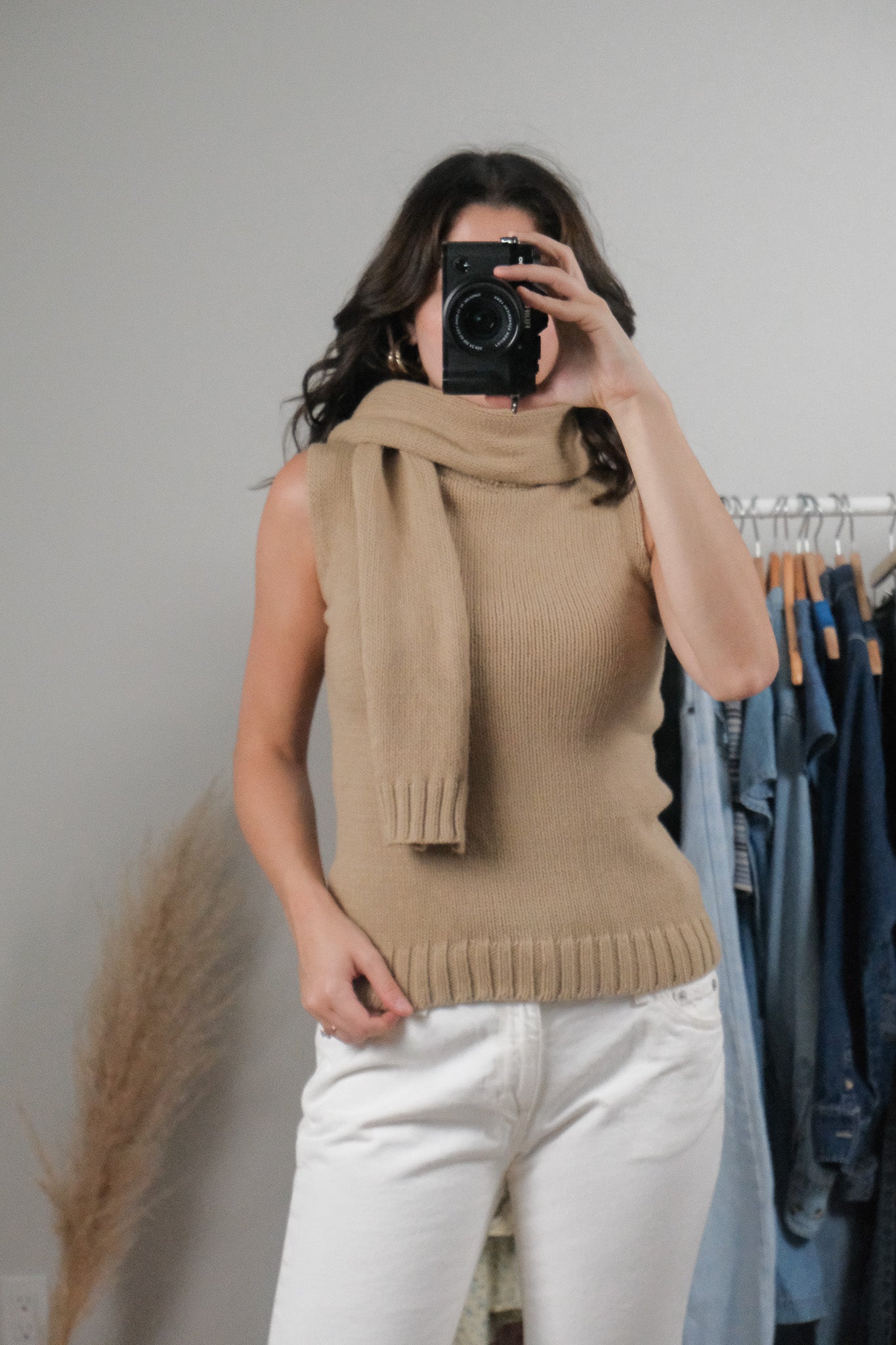 Vintage x Scarf + Turtleneck Knit (S)