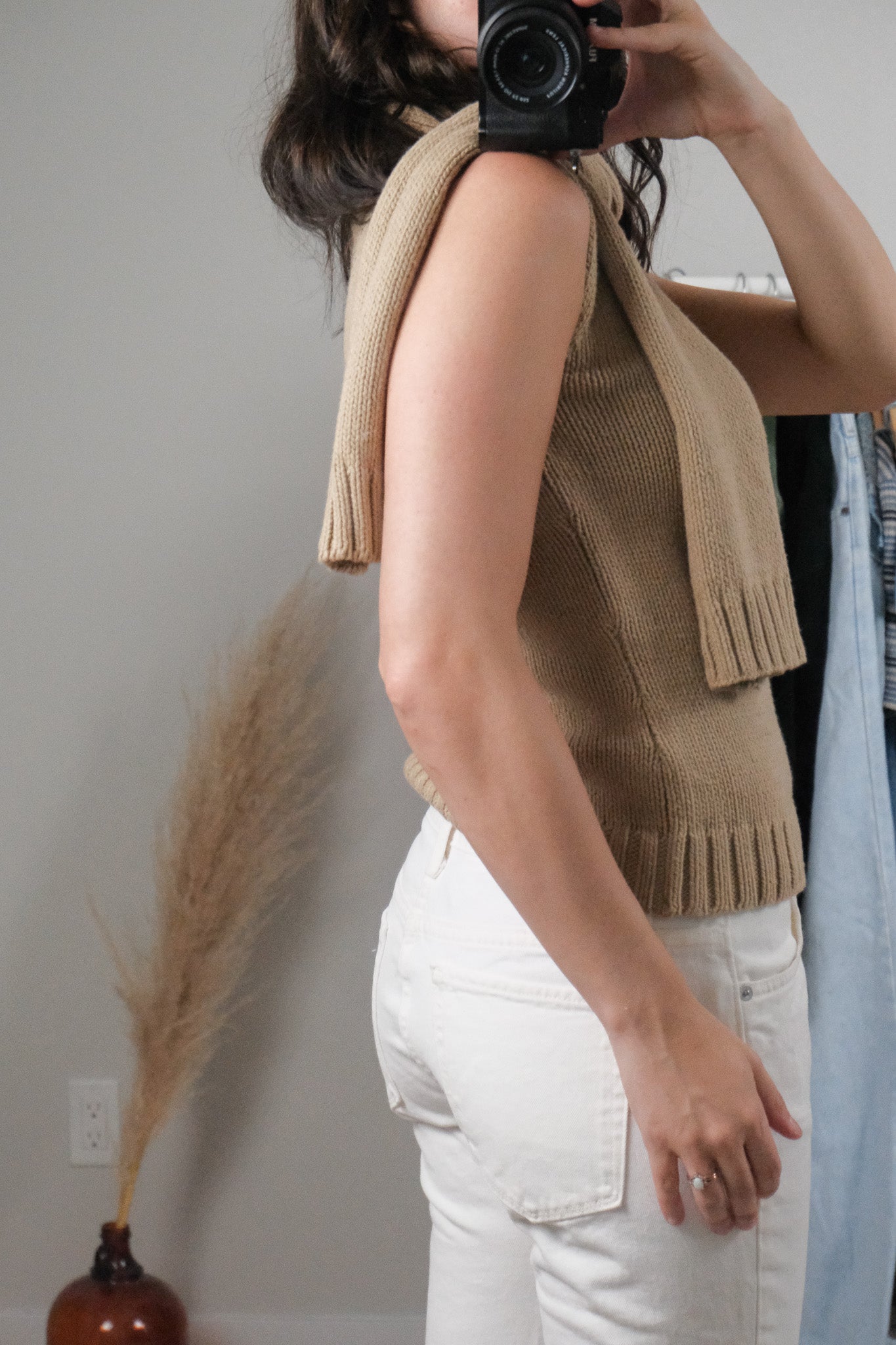 Vintage x Scarf + Turtleneck Knit (S)