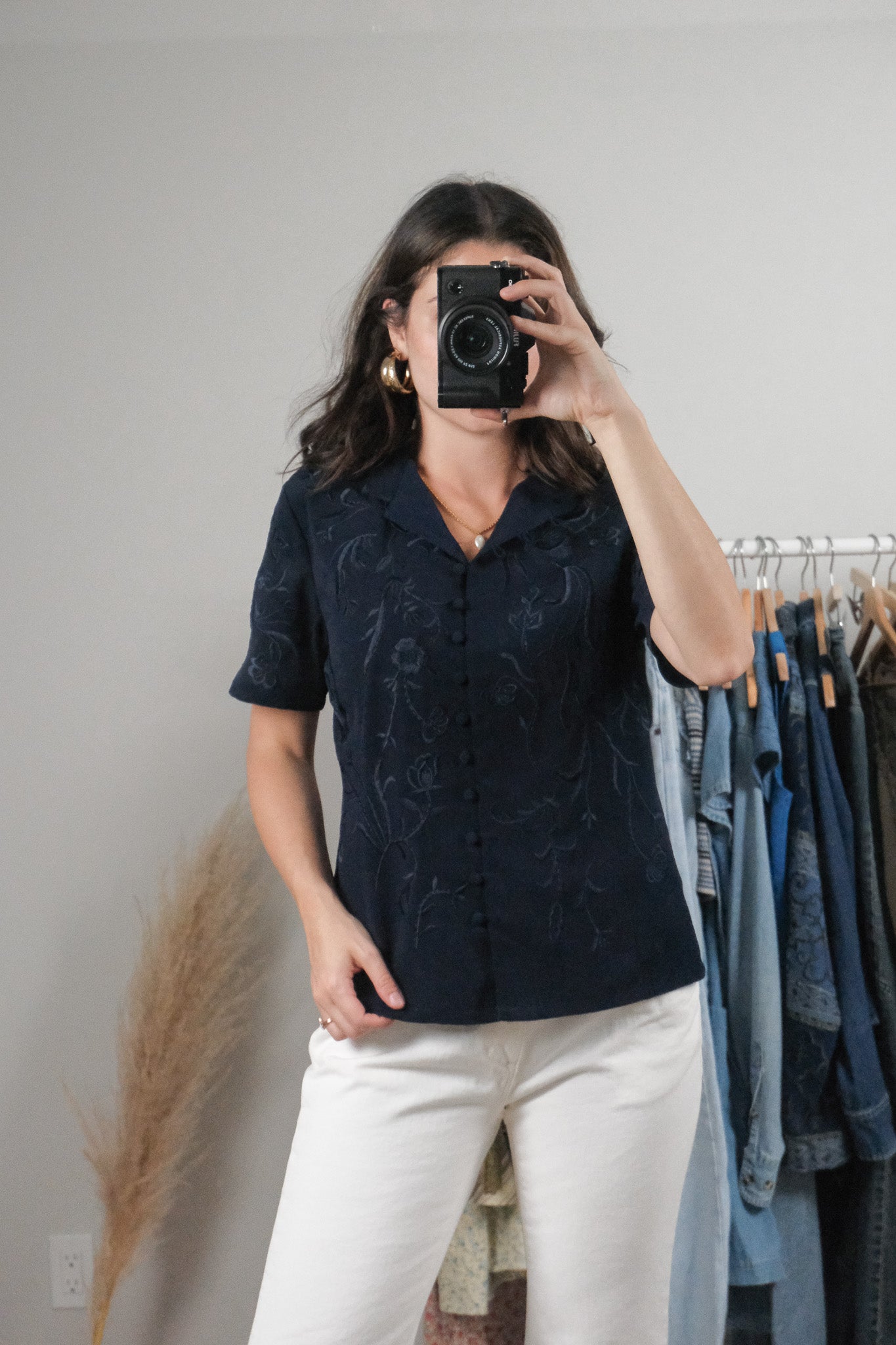 Vintage x Embroidered Blouse (L)