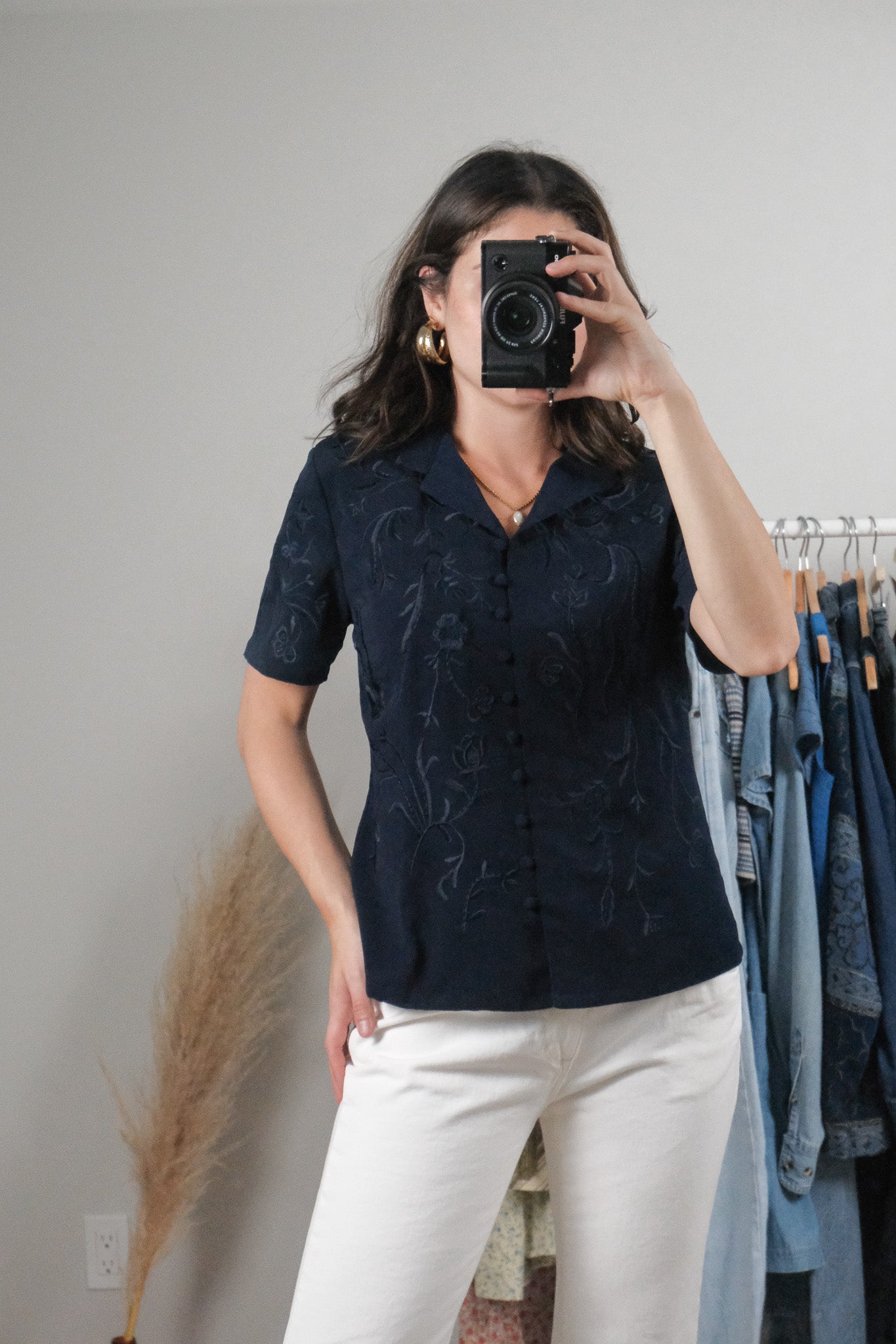 Vintage x Embroidered Blouse (L)