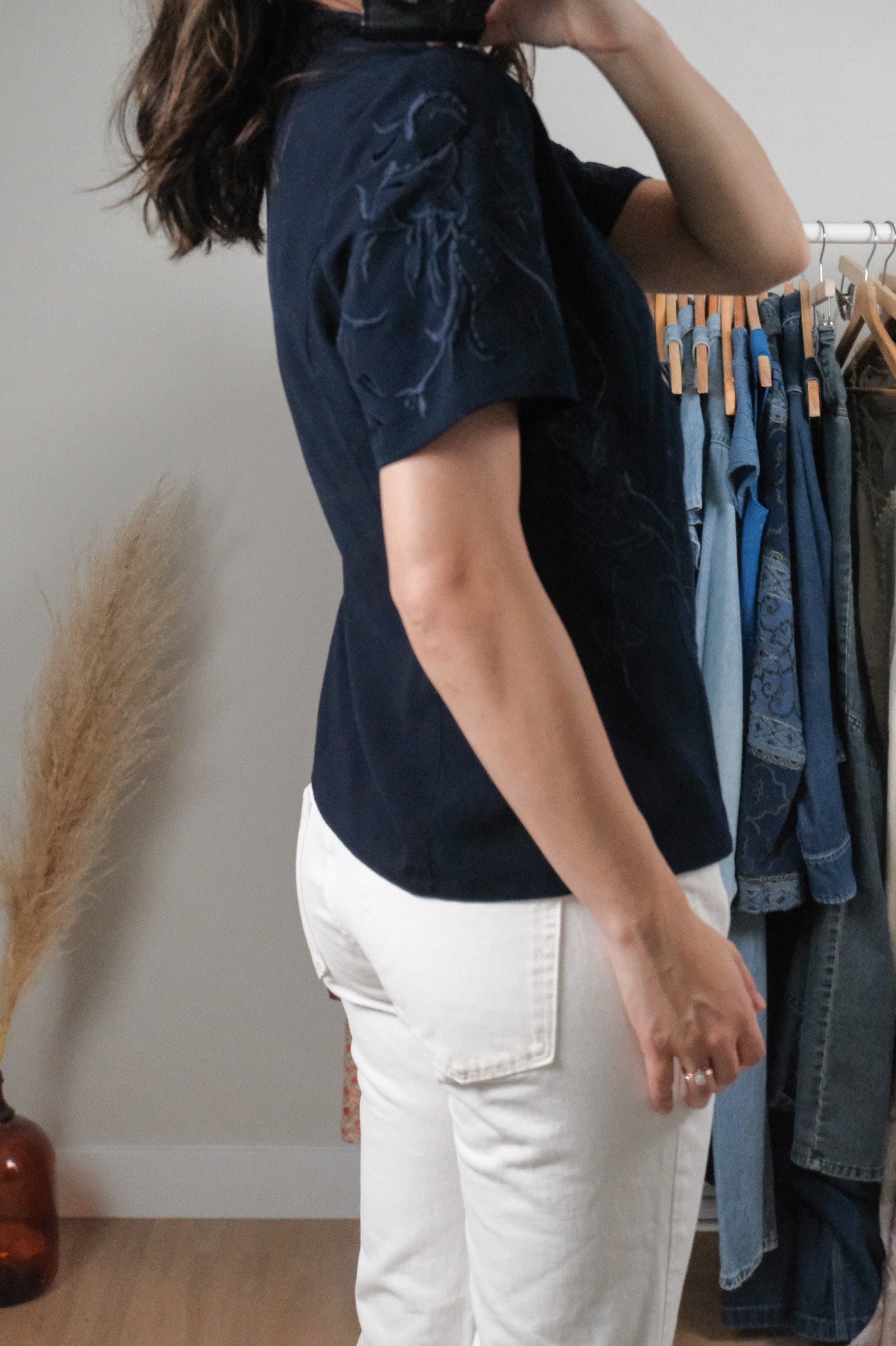 Vintage x Embroidered Blouse (L)