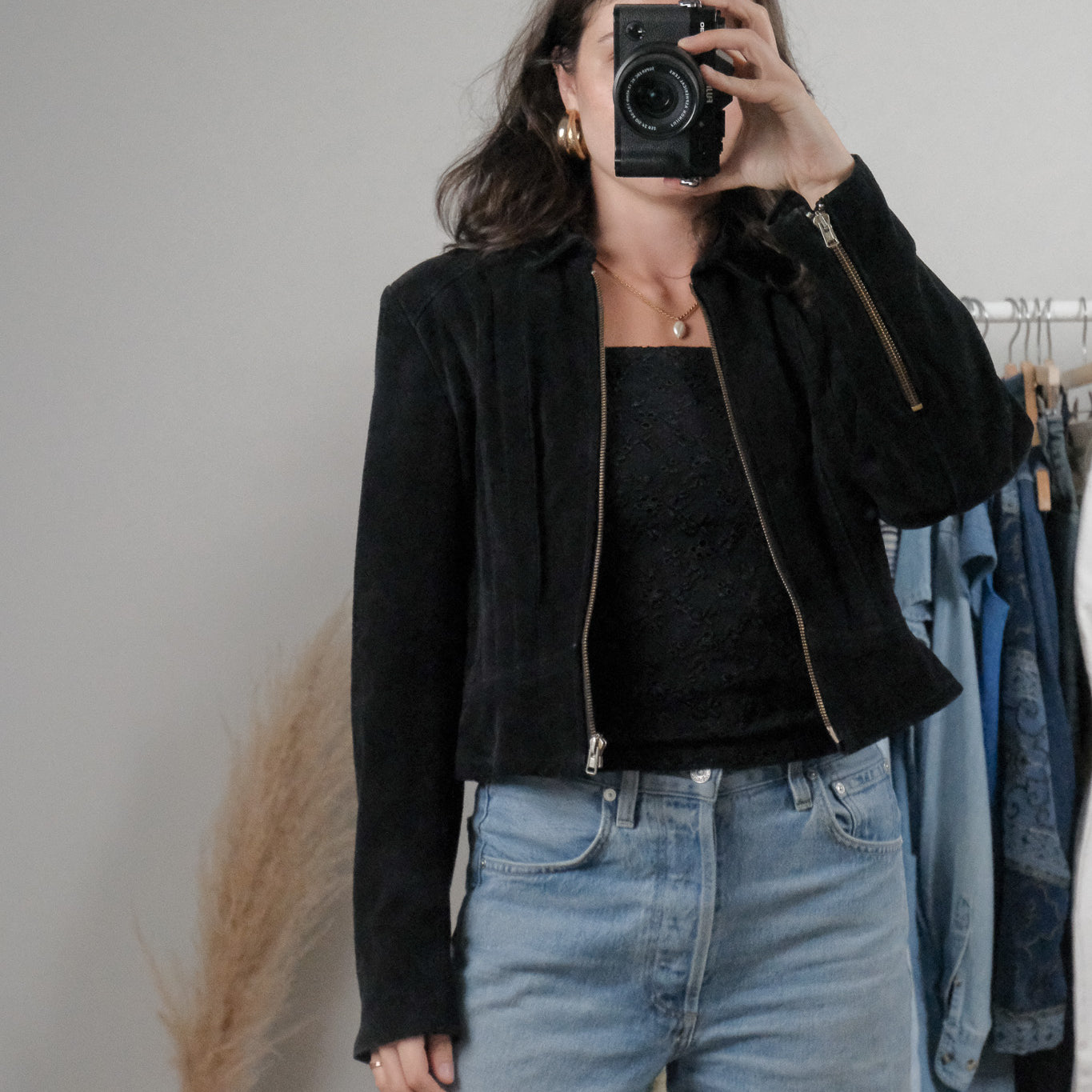 Made in Canada x Vintage x Suede Cropped Jacket (S)