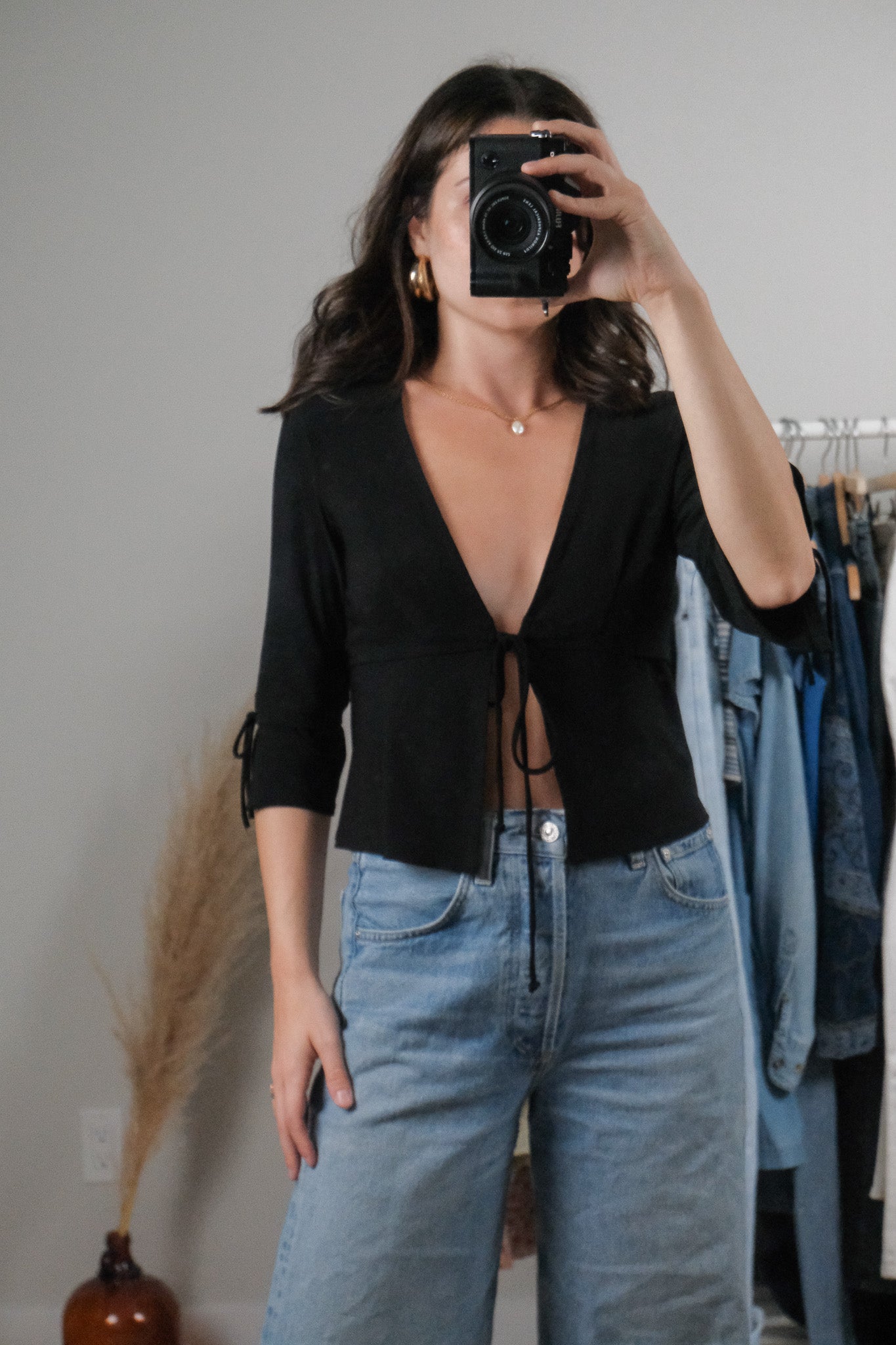 Made in Canada x Vintage x Tie Blouse (S)