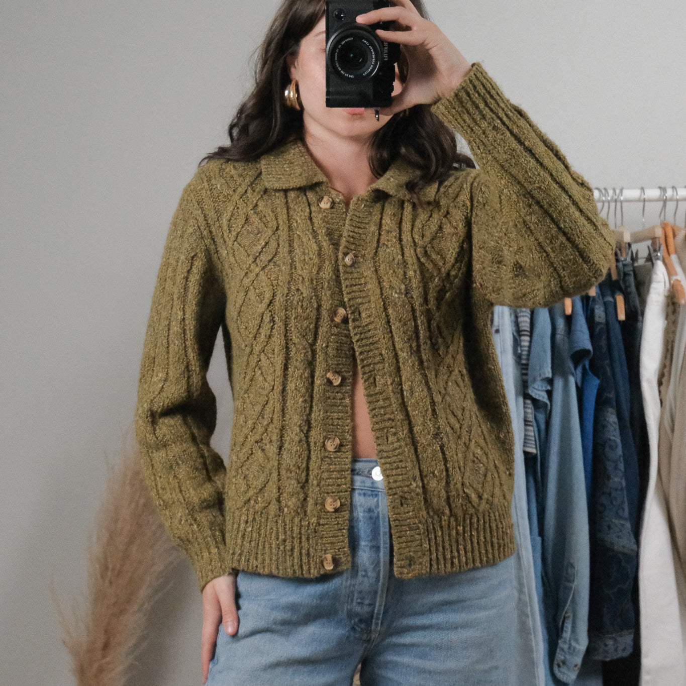 Vintage x Wool Blend Cardigan (S/M)