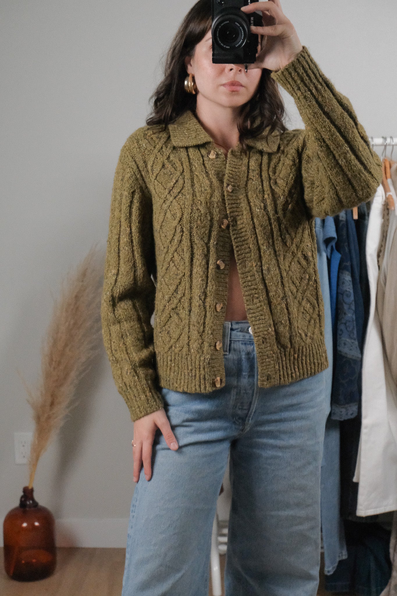 Vintage x Wool Blend Cardigan (S/M)