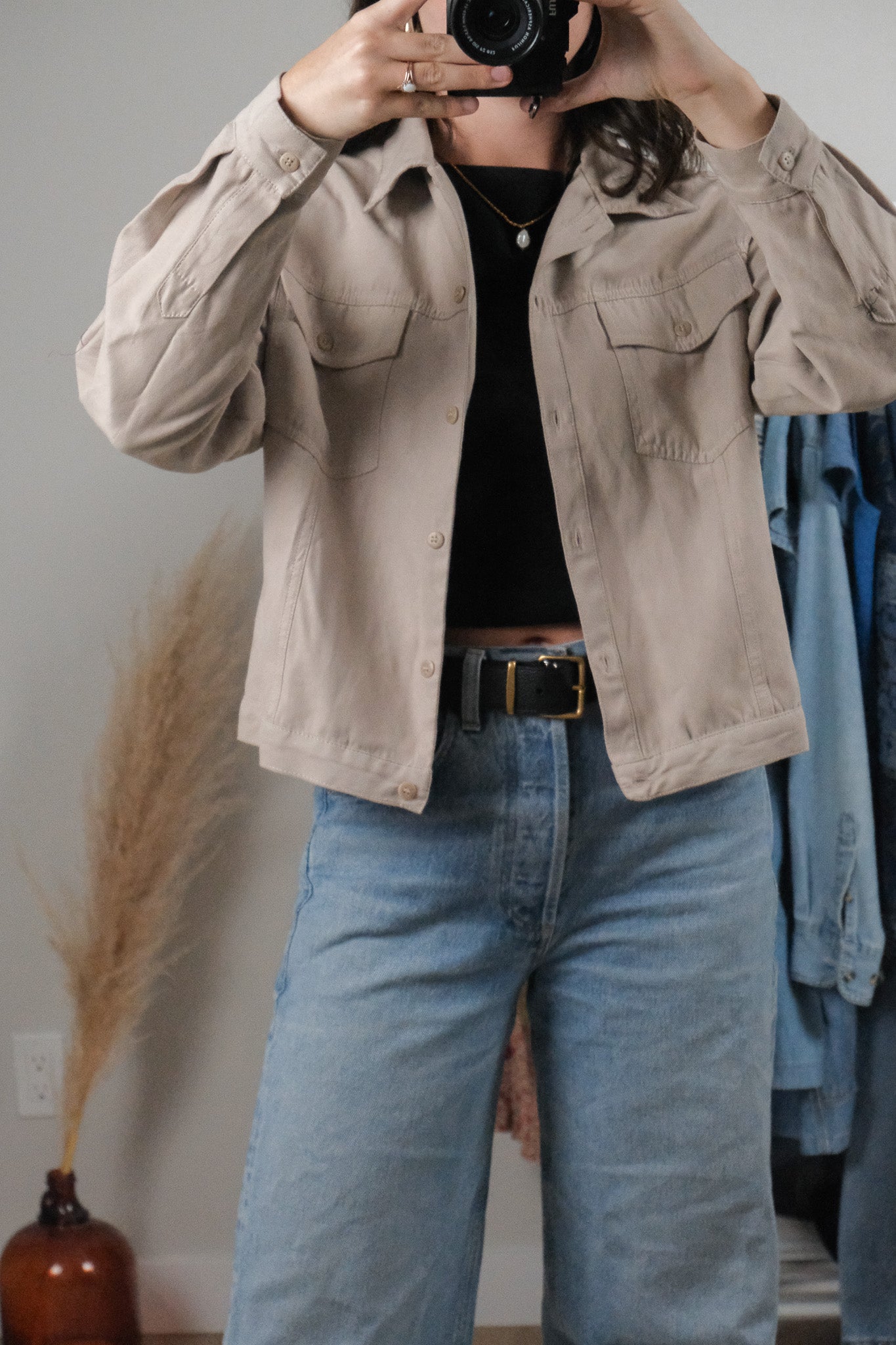 Vintage x Faux Suede Shacket (M)