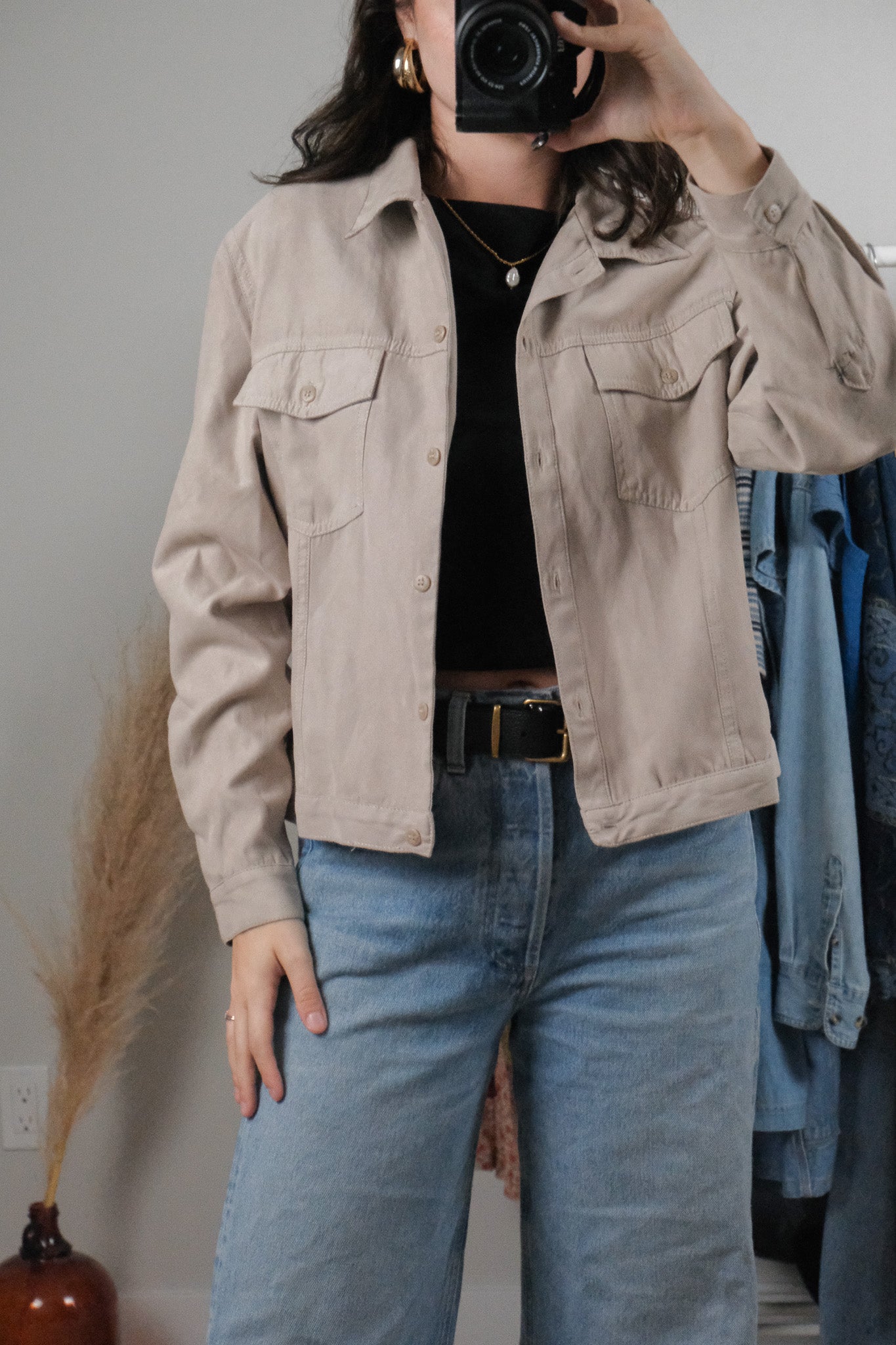 Vintage x Faux Suede Shacket (M)