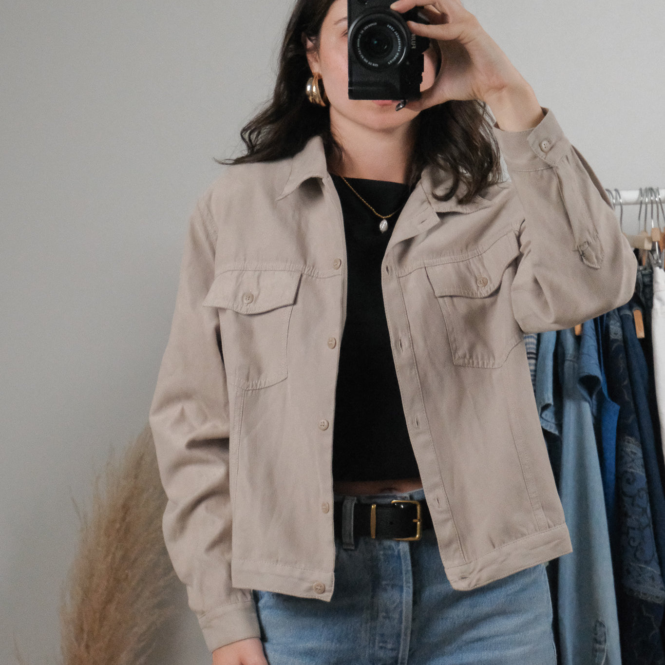 Vintage x Faux Suede Shacket (M)