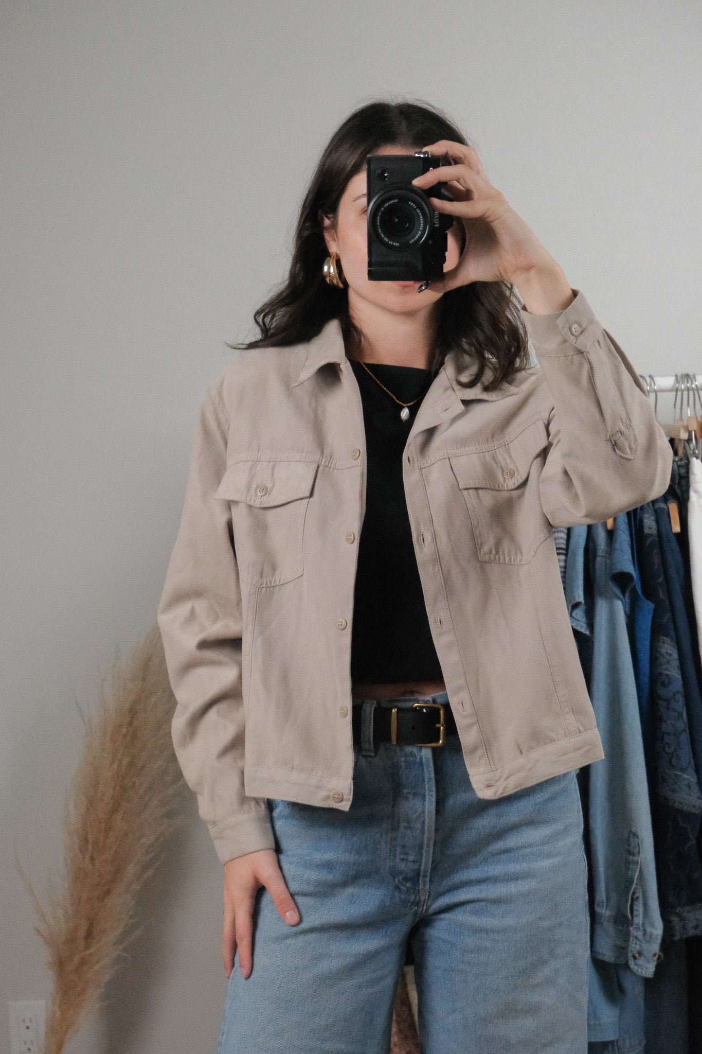 Vintage x Faux Suede Shacket (M)