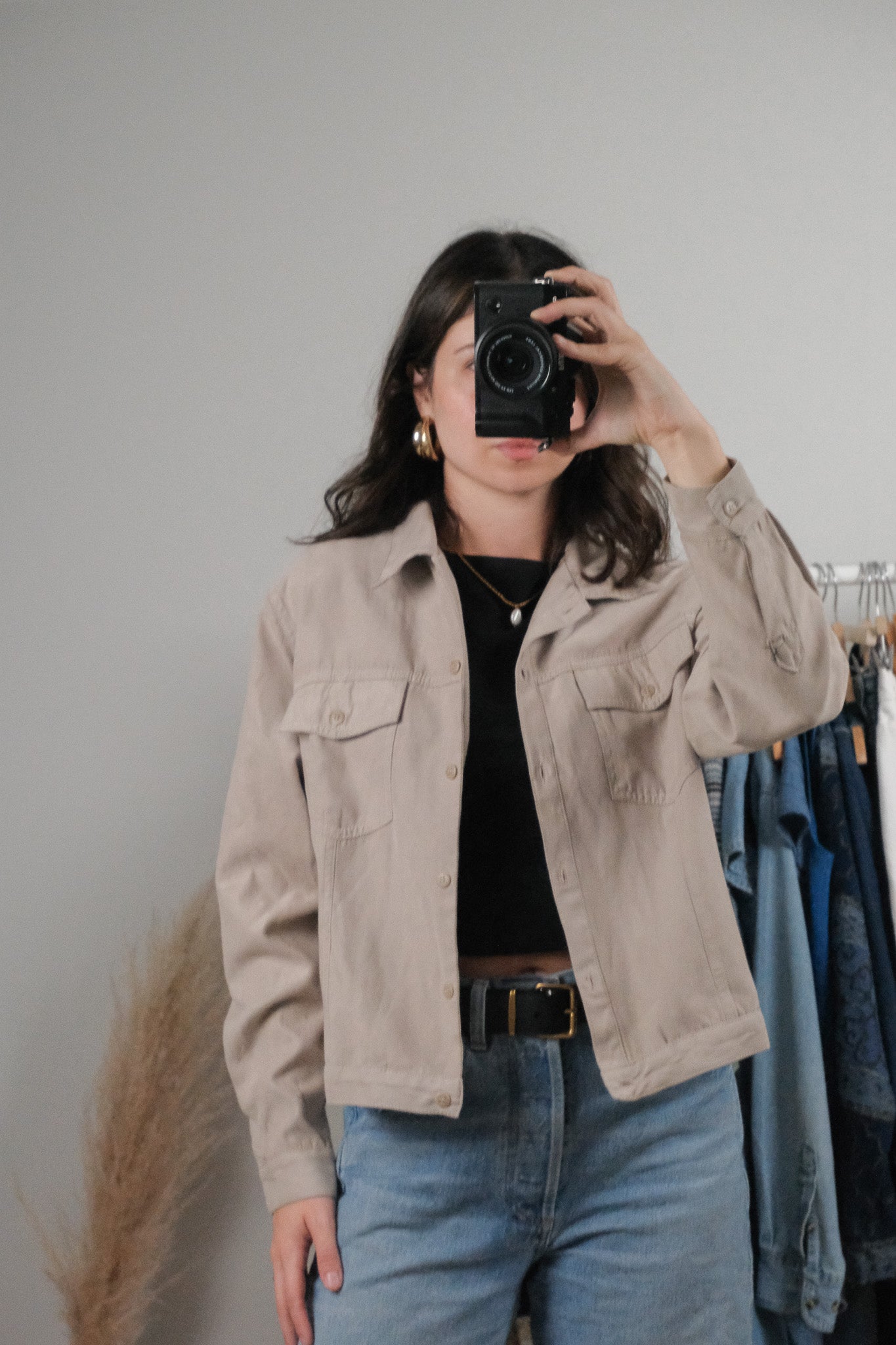 Vintage x Faux Suede Shacket (M)