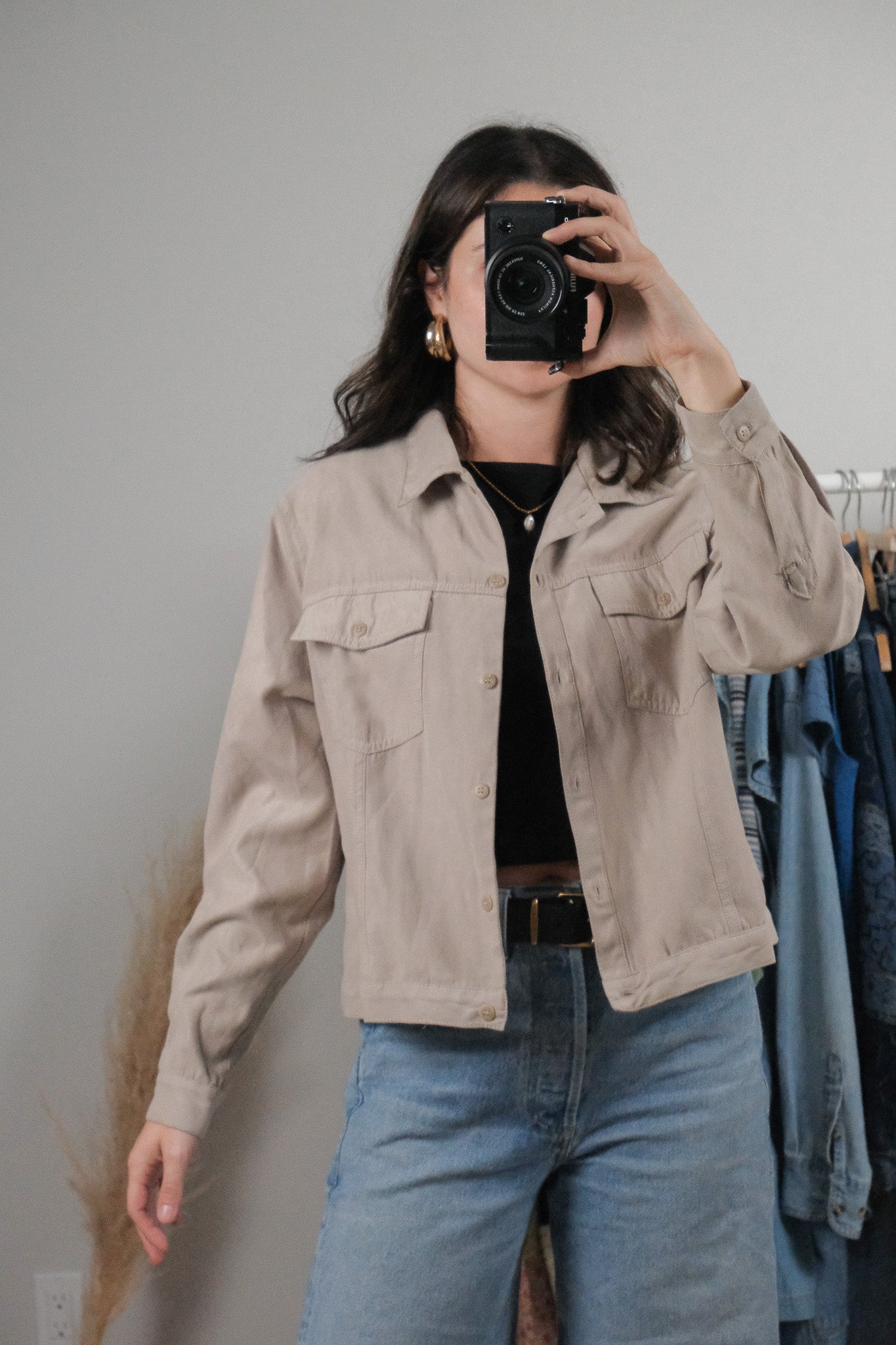 Vintage x Faux Suede Shacket (M)