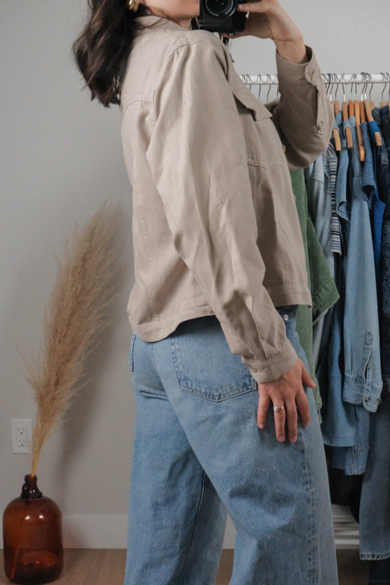 Vintage x Faux Suede Shacket (M)