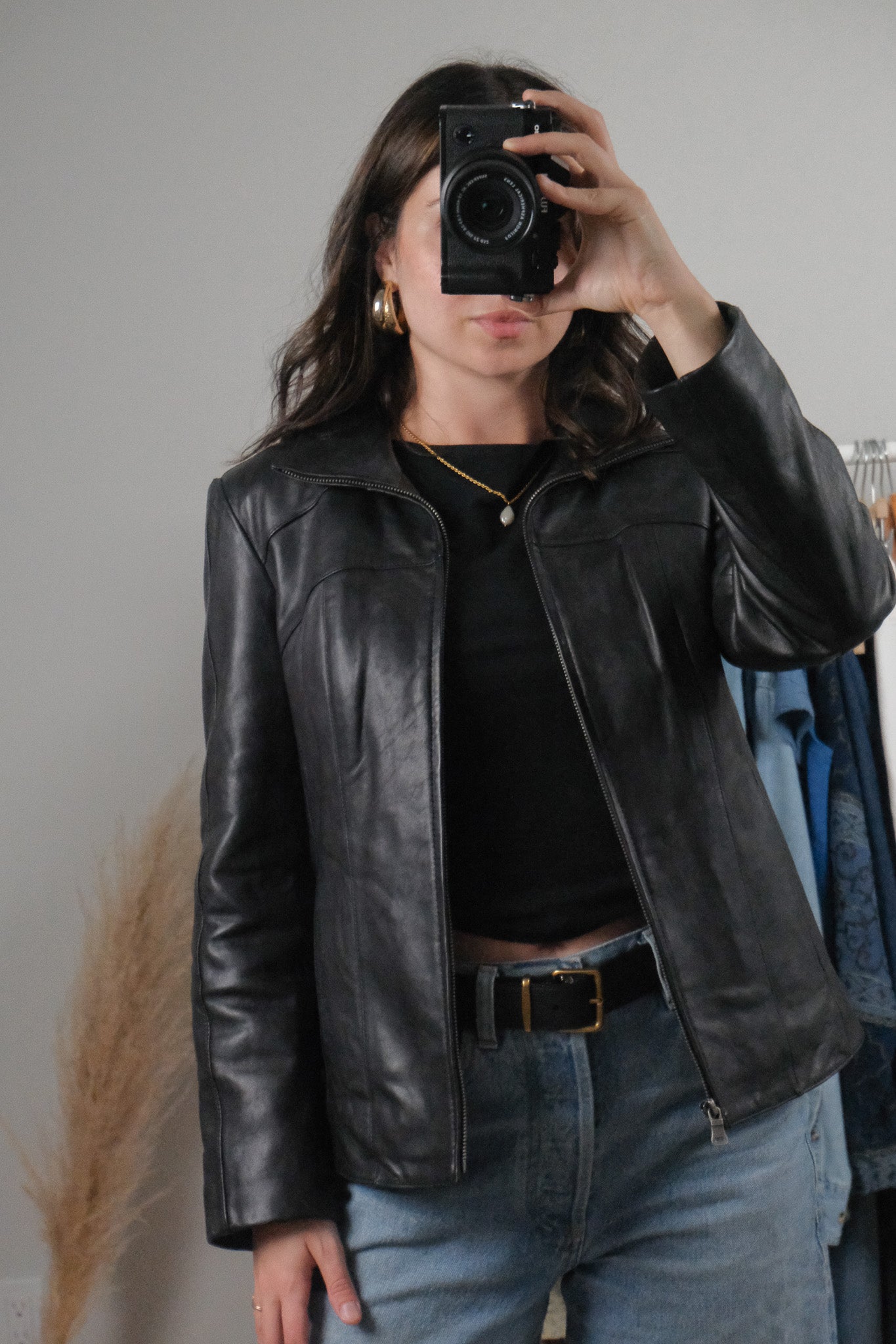 Vintage x Leather Jacket (XS-M)