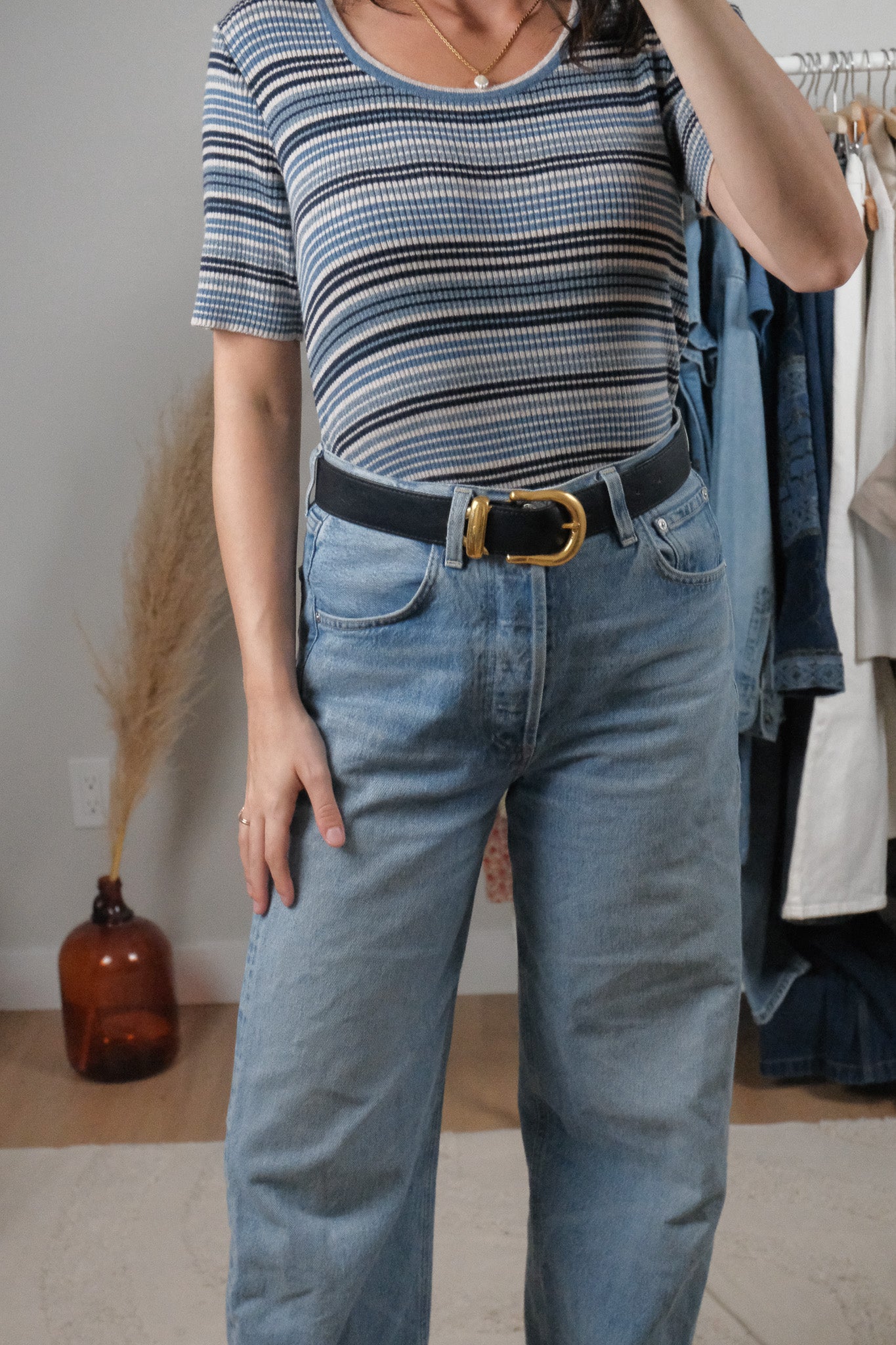 Vintage x Leather Belt (XS)