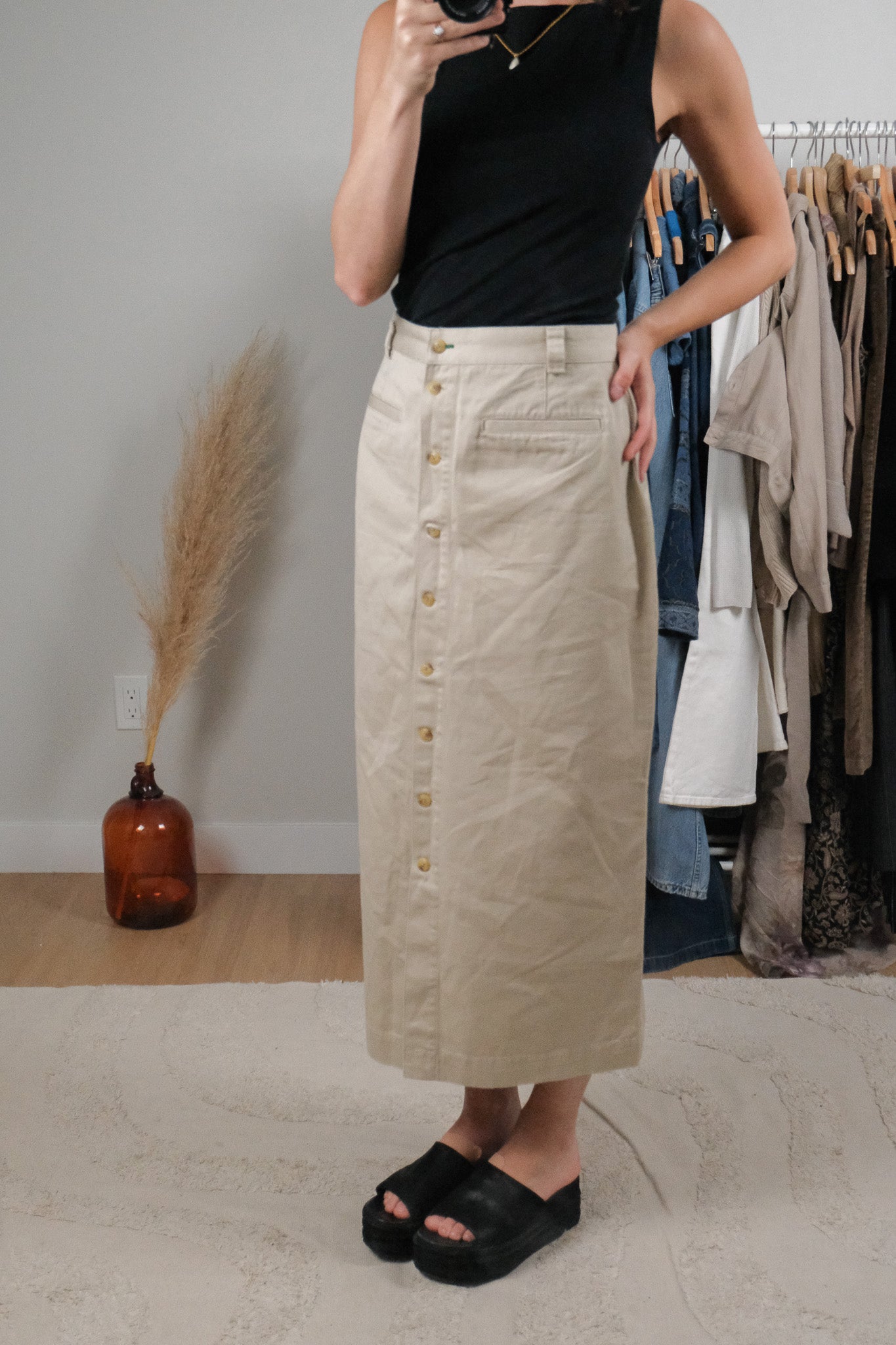 Vintage x Tommy Hilfiger Cotton Button Skirt (12)