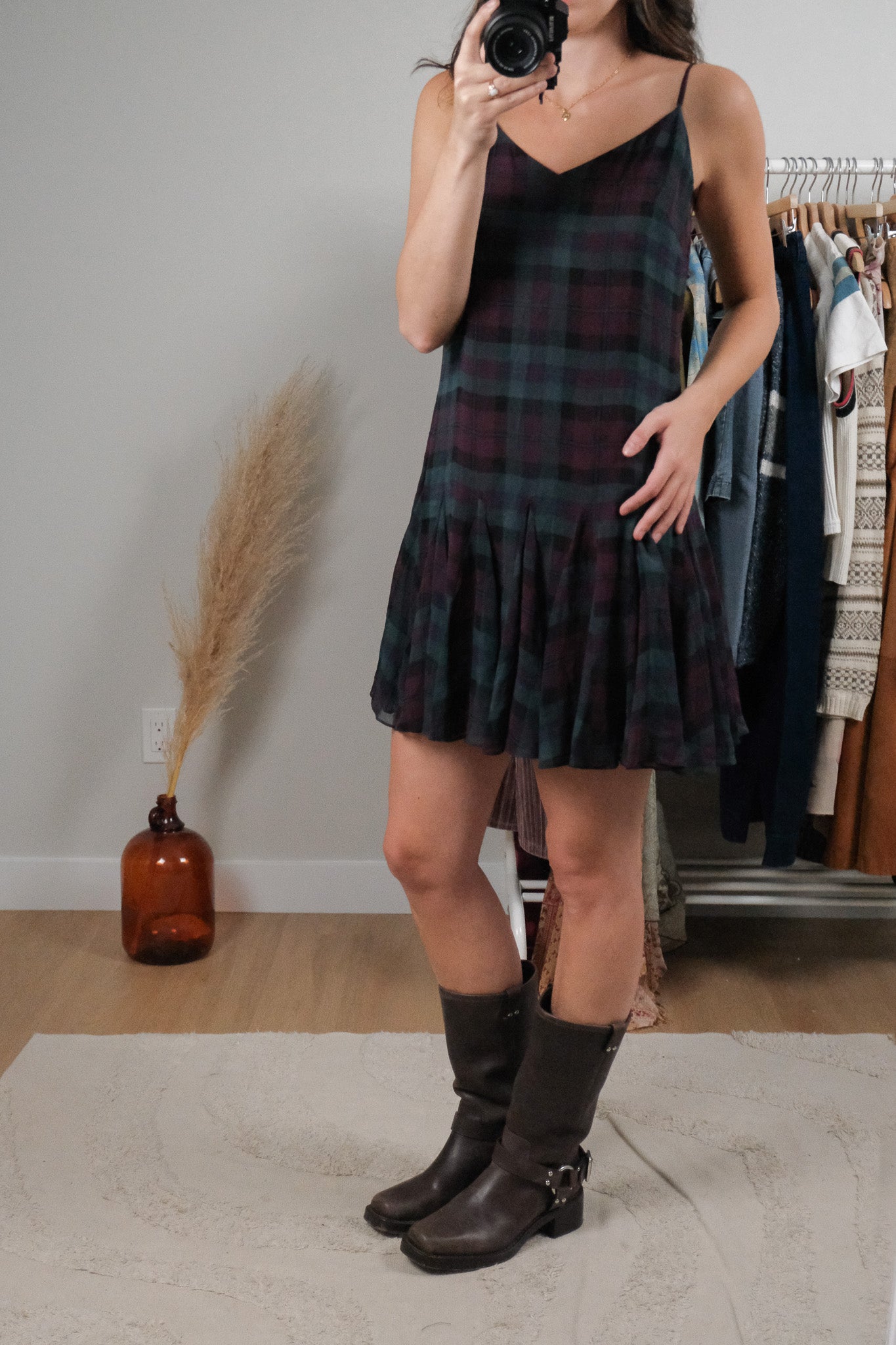 Ralph Lauren x Silk Plaid Midi Dress (6)