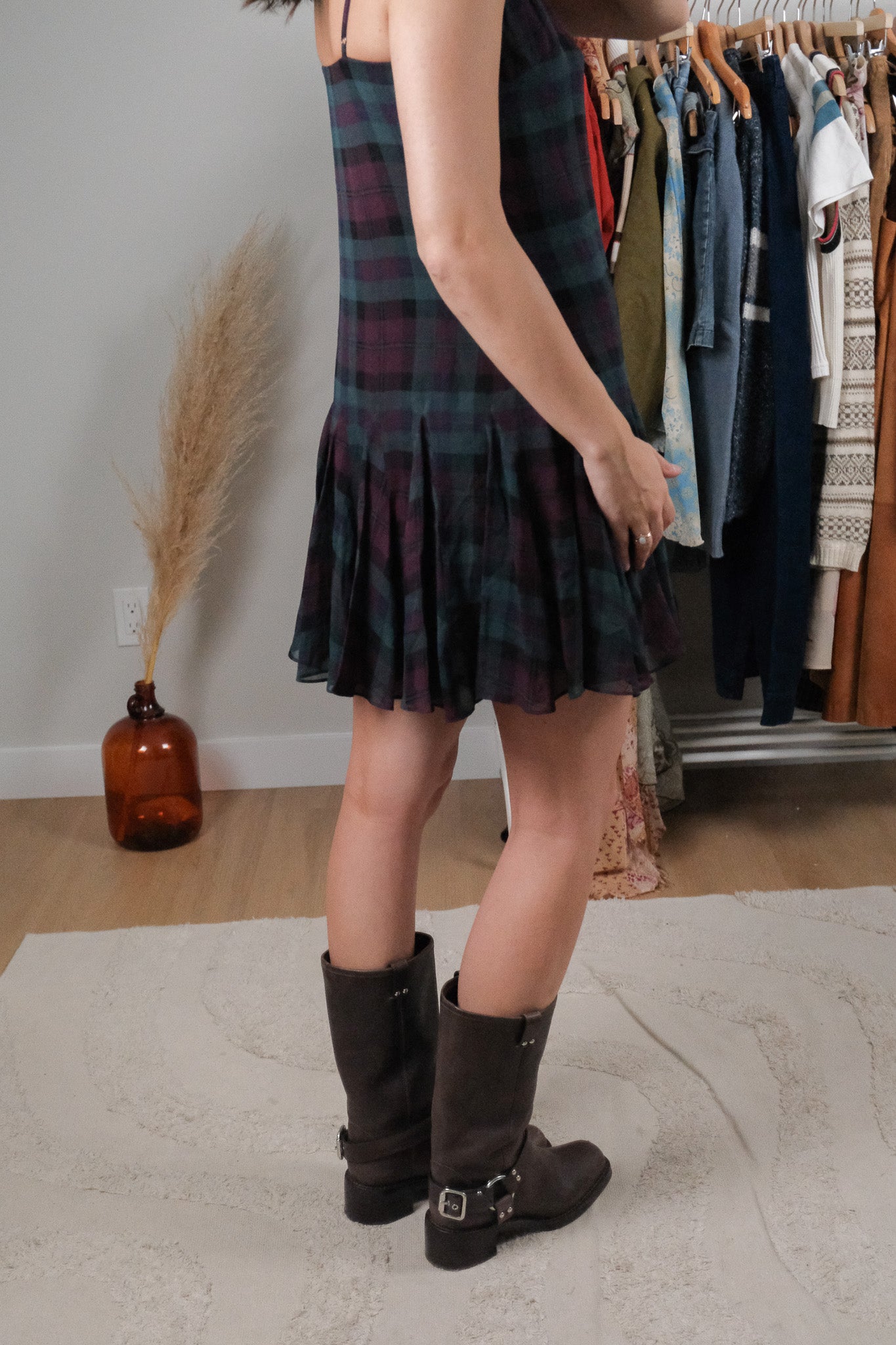 Ralph Lauren x Silk Plaid Midi Dress (6)