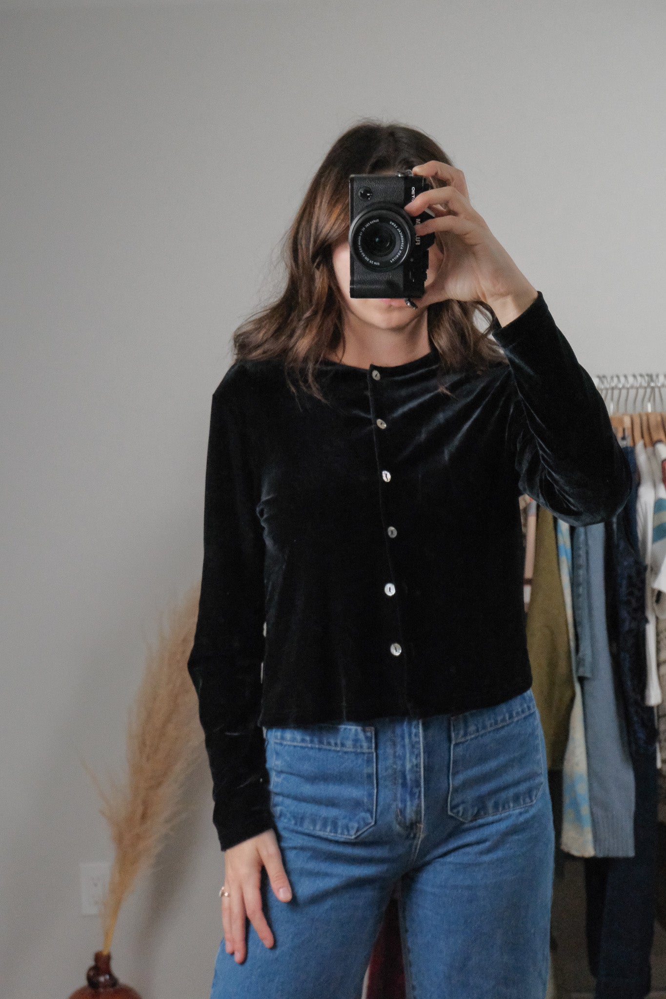Made in USA x Vintage x Velvet Cardigan (M/L)