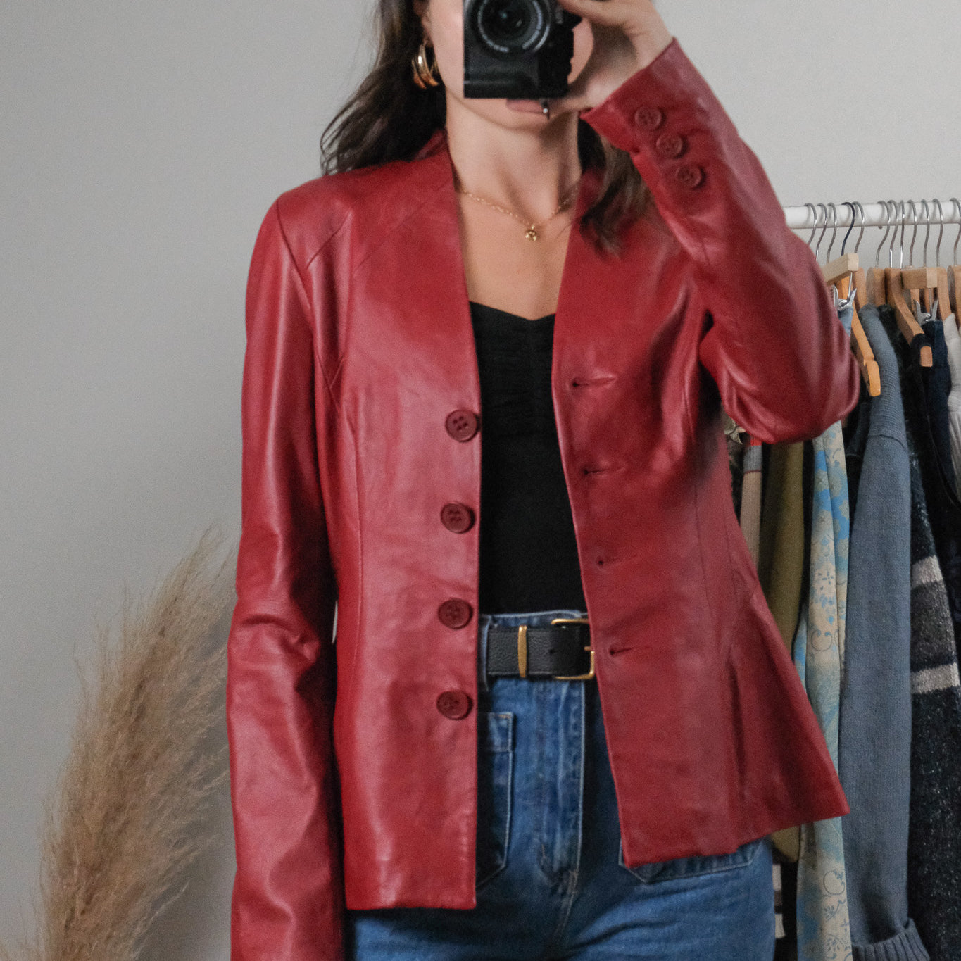 Danier x Fitted Leather Jacket (XS/S)