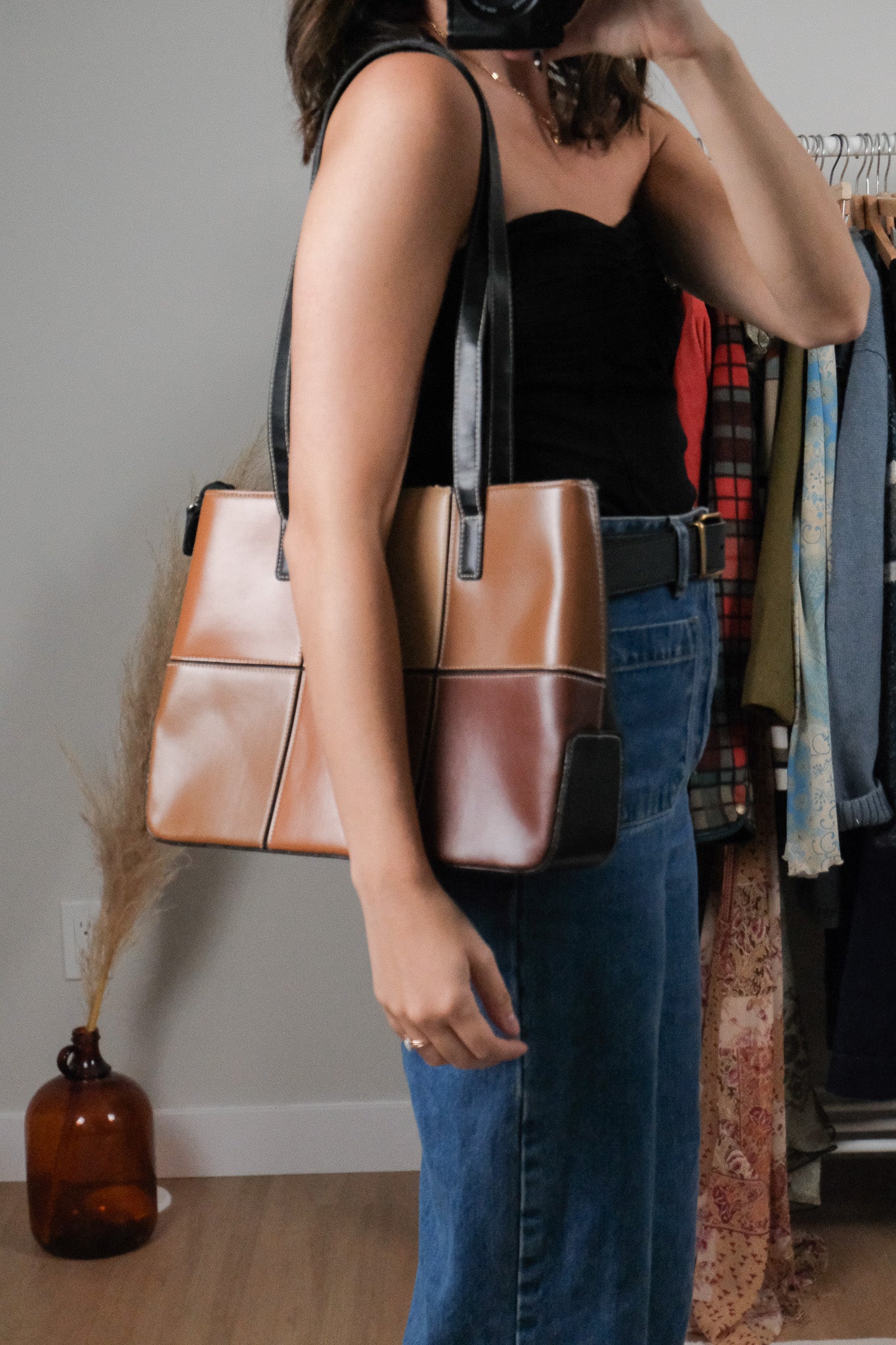 Vintage x Patchwork Faux Leather Purse