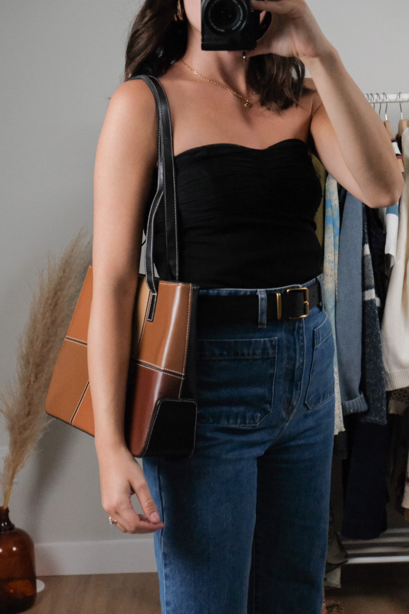 Vintage x Patchwork Faux Leather Purse