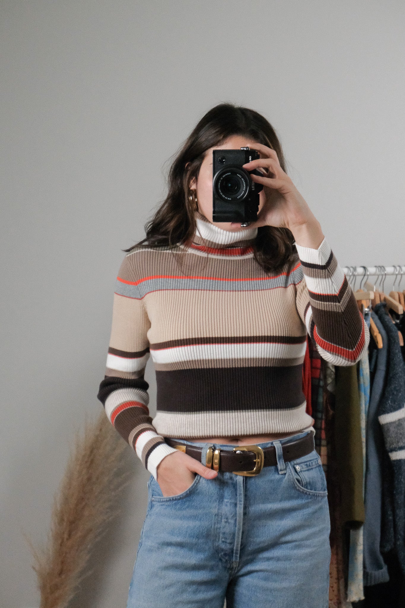 Vintage x Cotton Striped Turtleneck (S)