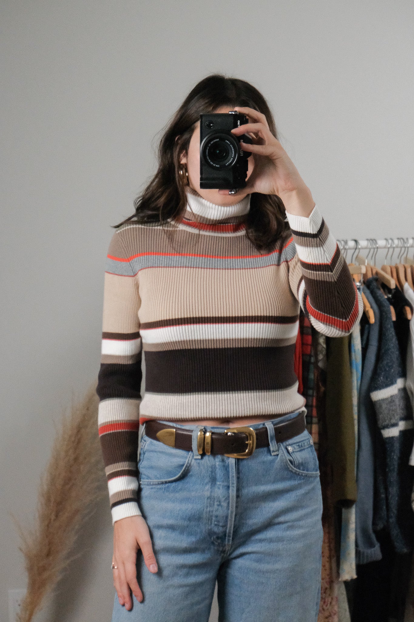 Vintage x Cotton Striped Turtleneck (S)