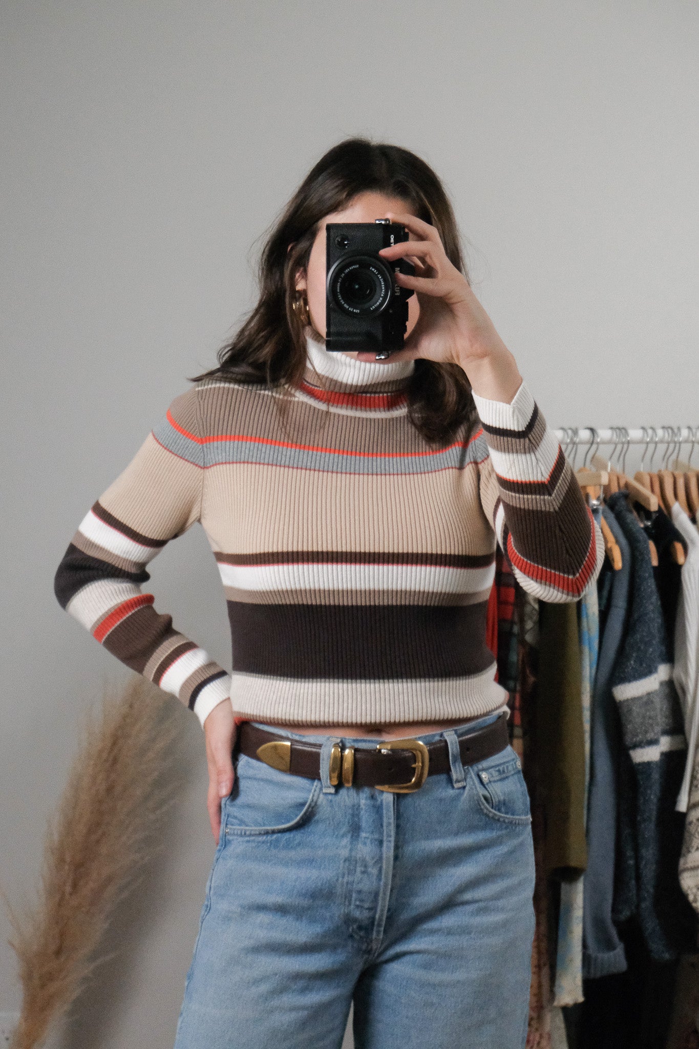 Vintage x Cotton Striped Turtleneck (S)