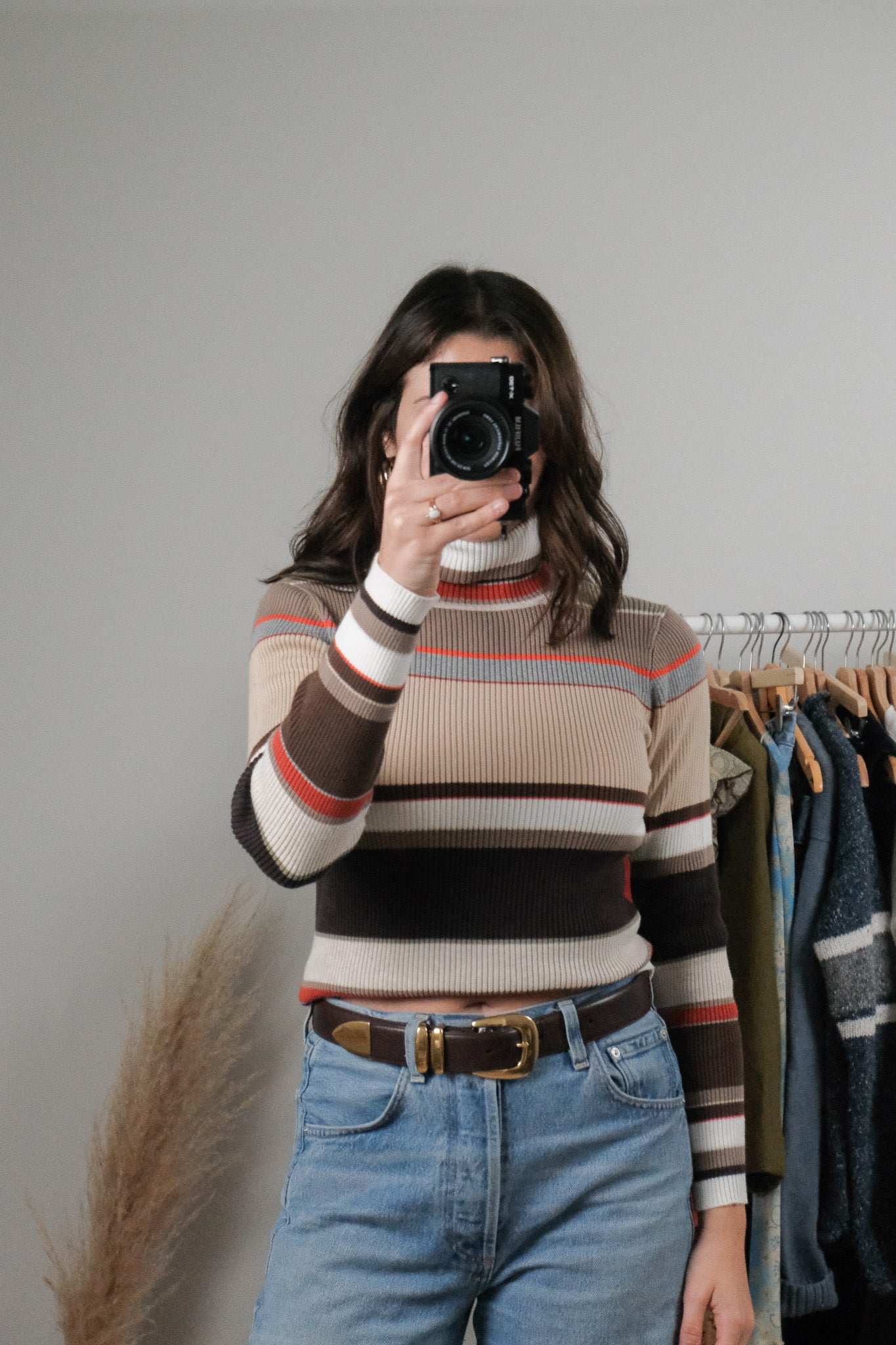 Vintage x Cotton Striped Turtleneck (S)