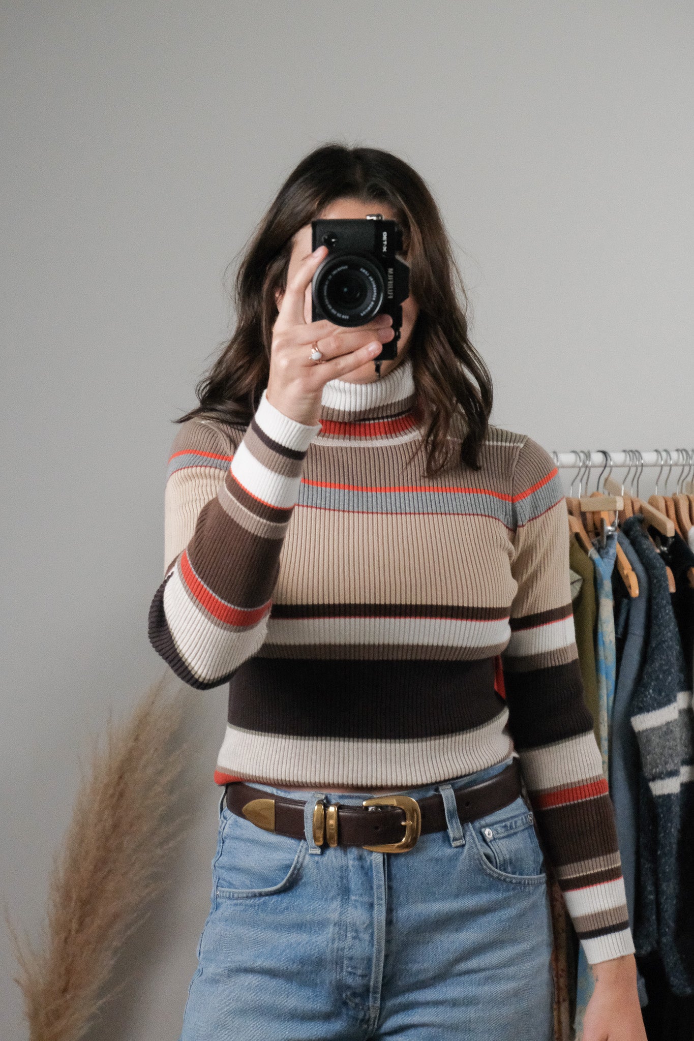 Vintage x Cotton Striped Turtleneck (S)