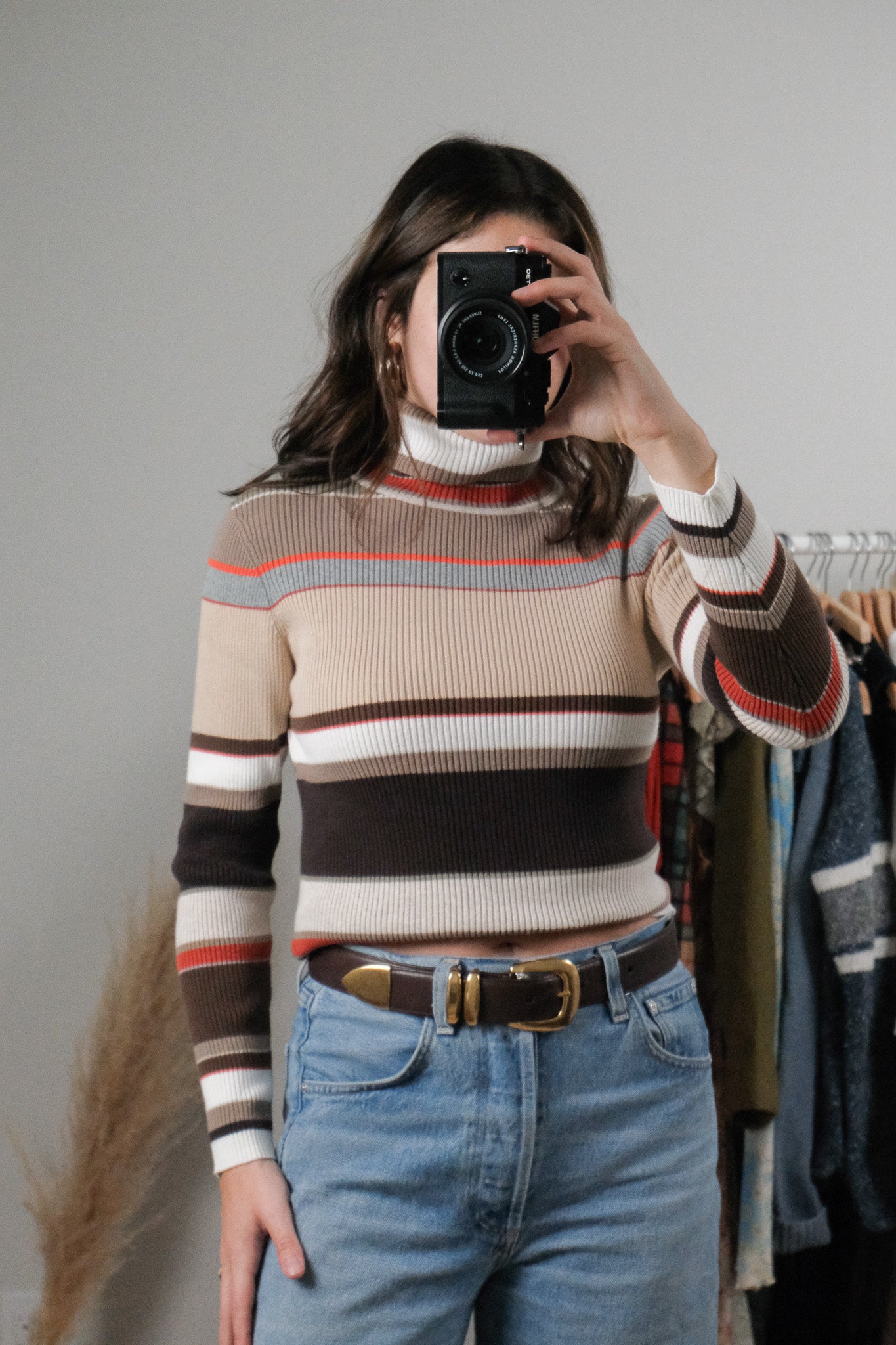 Vintage x Cotton Striped Turtleneck (S)