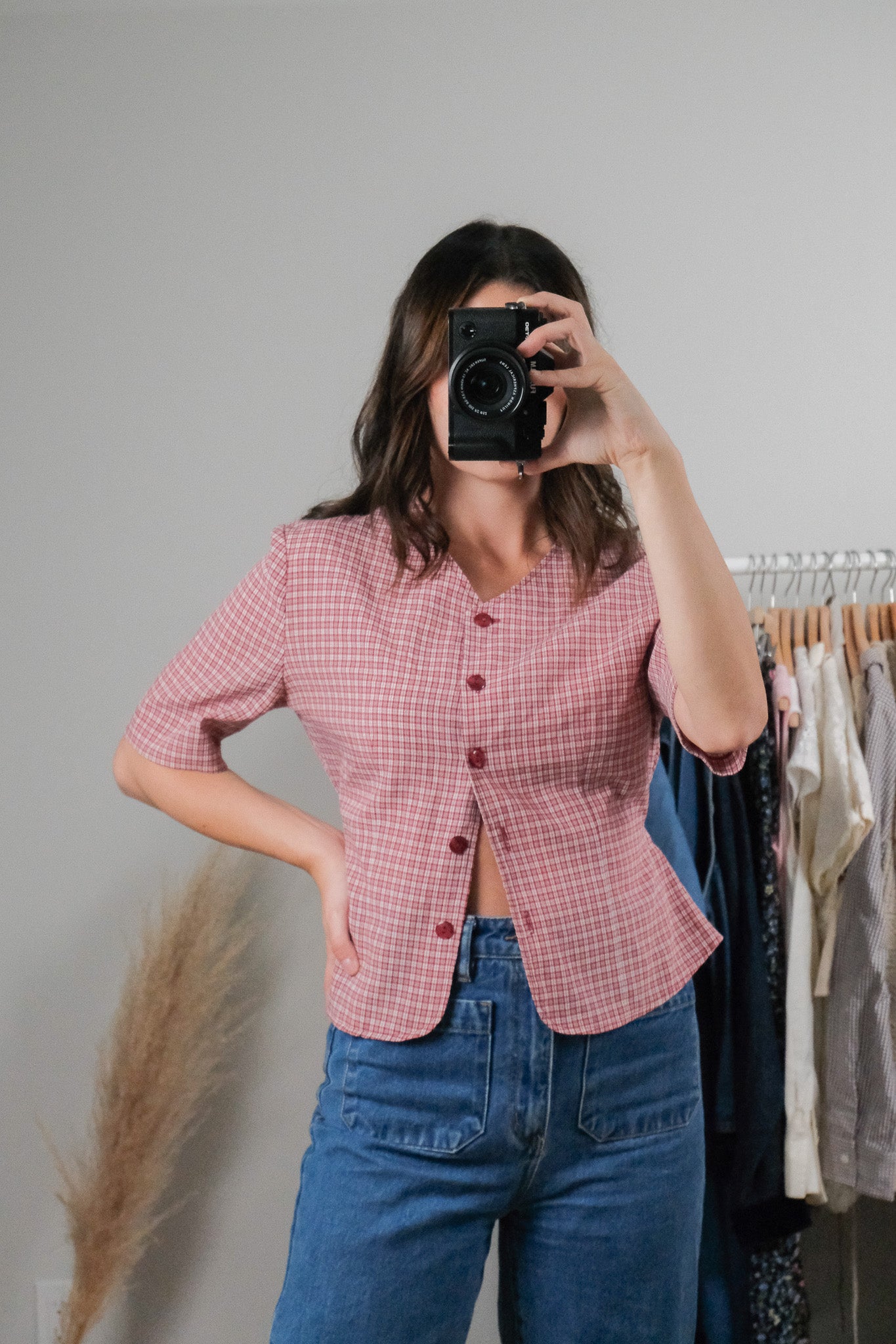 Vintage x Gingham Tie Up Blouse (4/6)