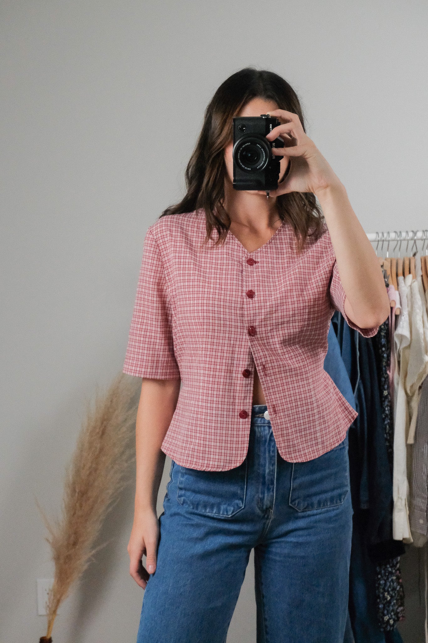 Vintage x Gingham Tie Up Blouse (4/6)