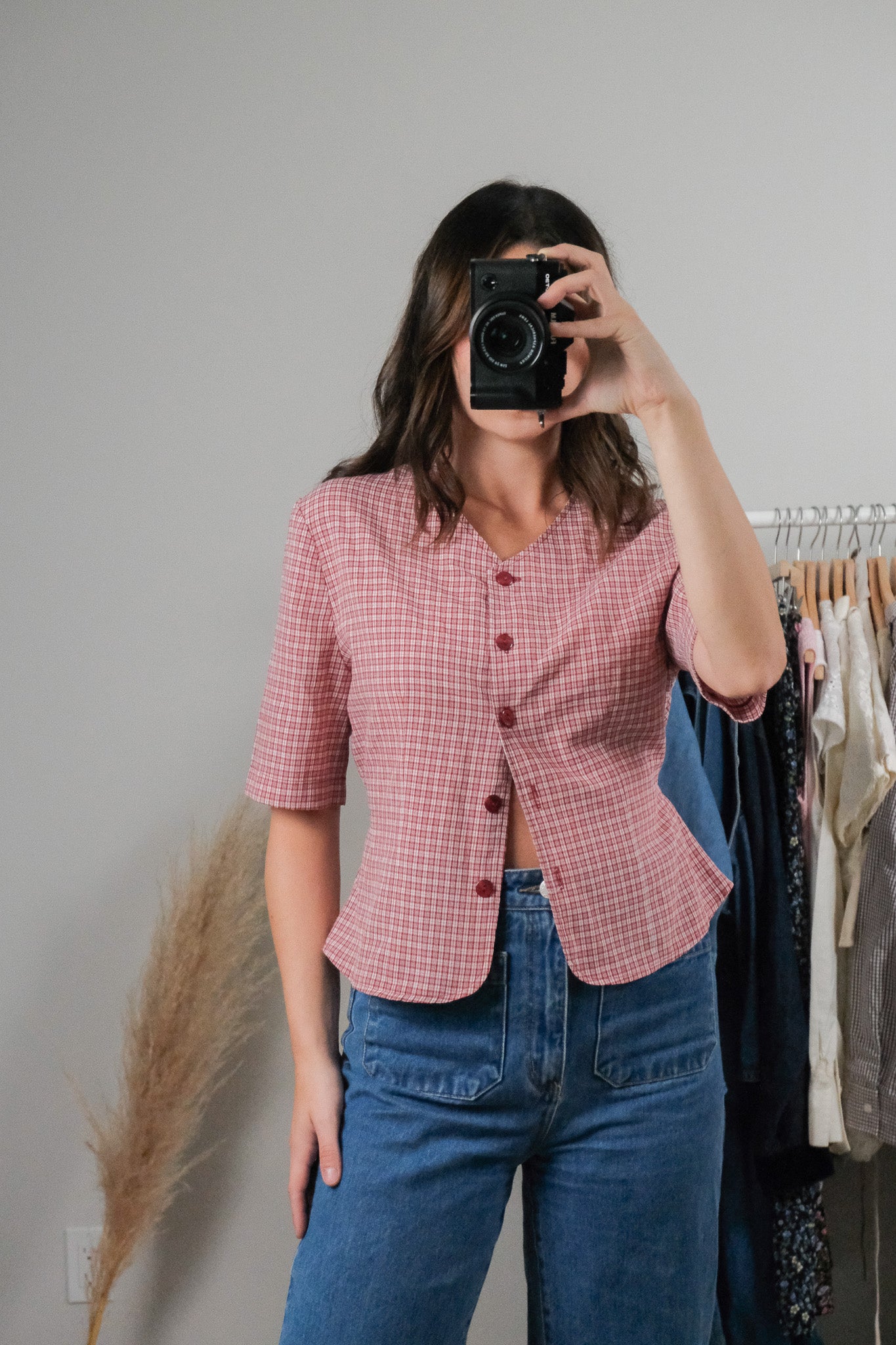 Vintage x Gingham Tie Up Blouse (4/6)