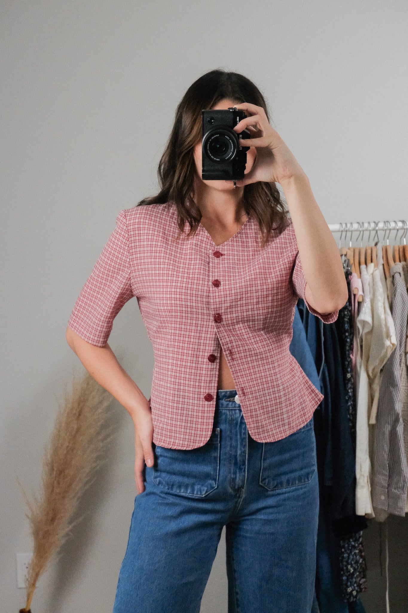 Vintage x Gingham Tie Up Blouse (4/6)