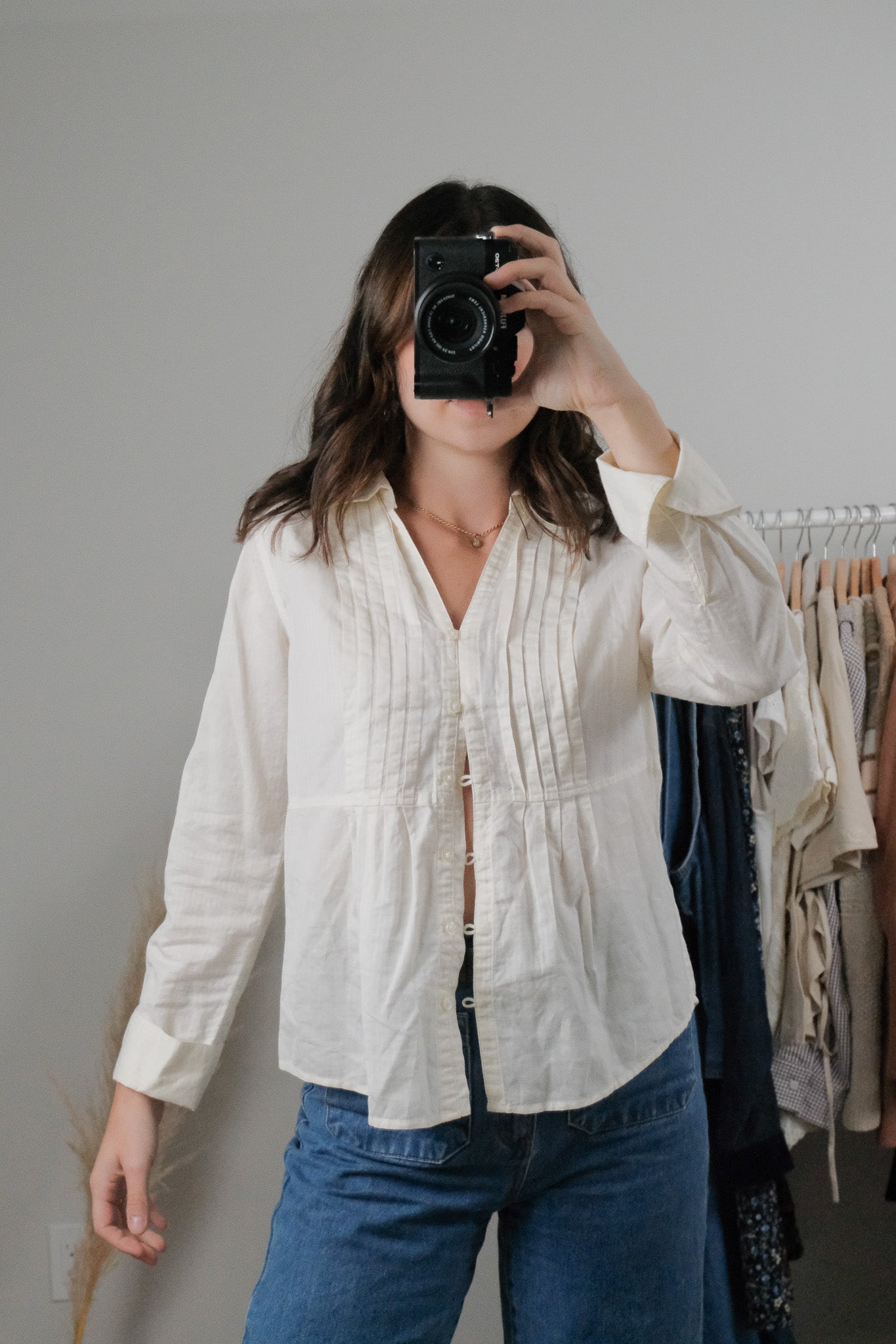 Vintage x Cotton/Linen Blouse (S)