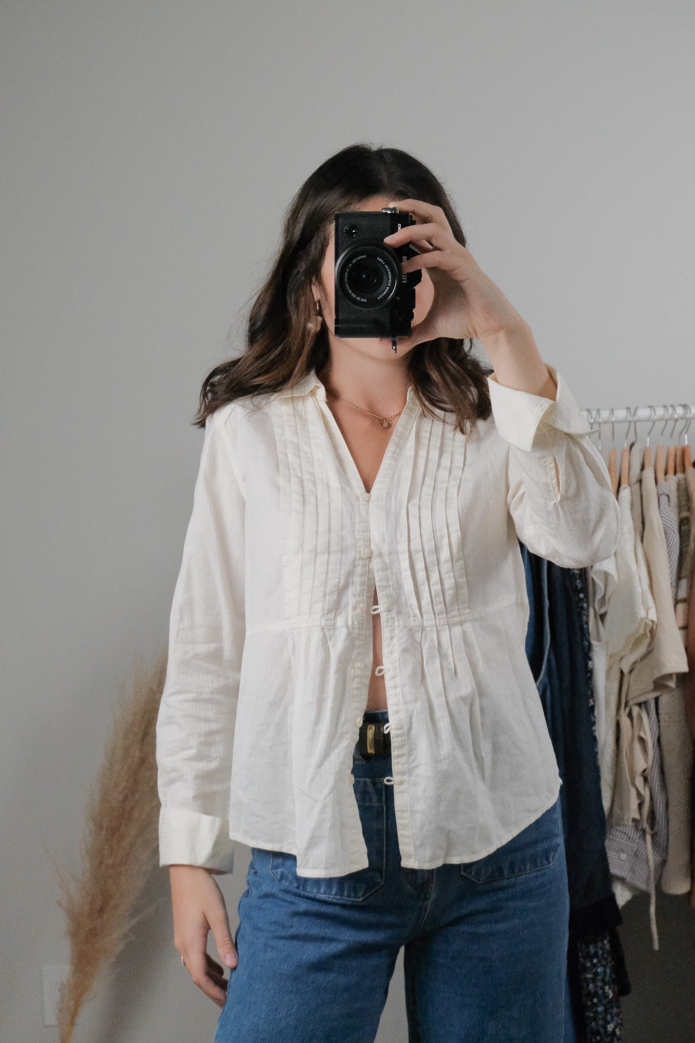 Vintage x Cotton/Linen Blouse (S)