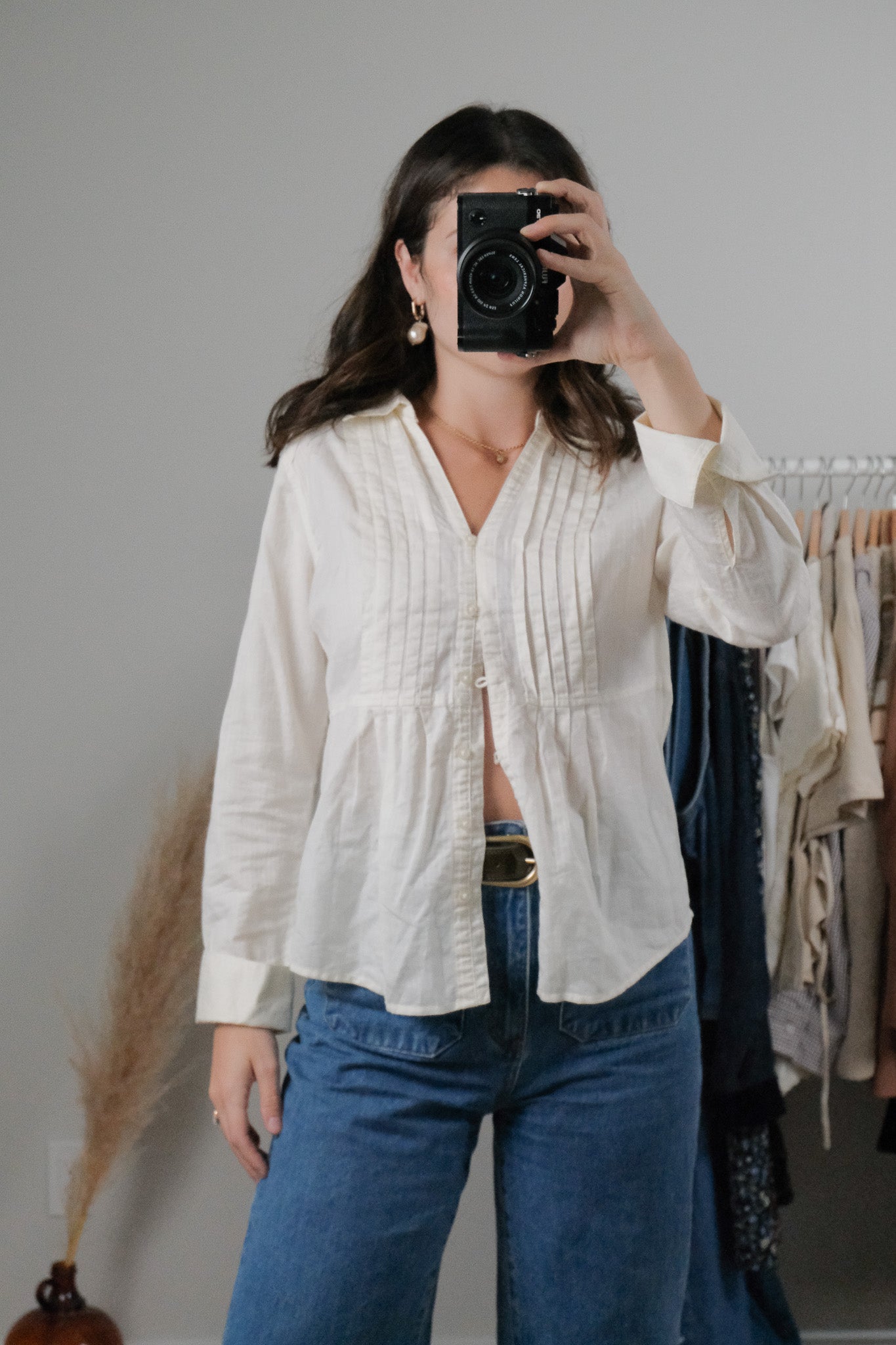 Vintage x Cotton/Linen Blouse (S)