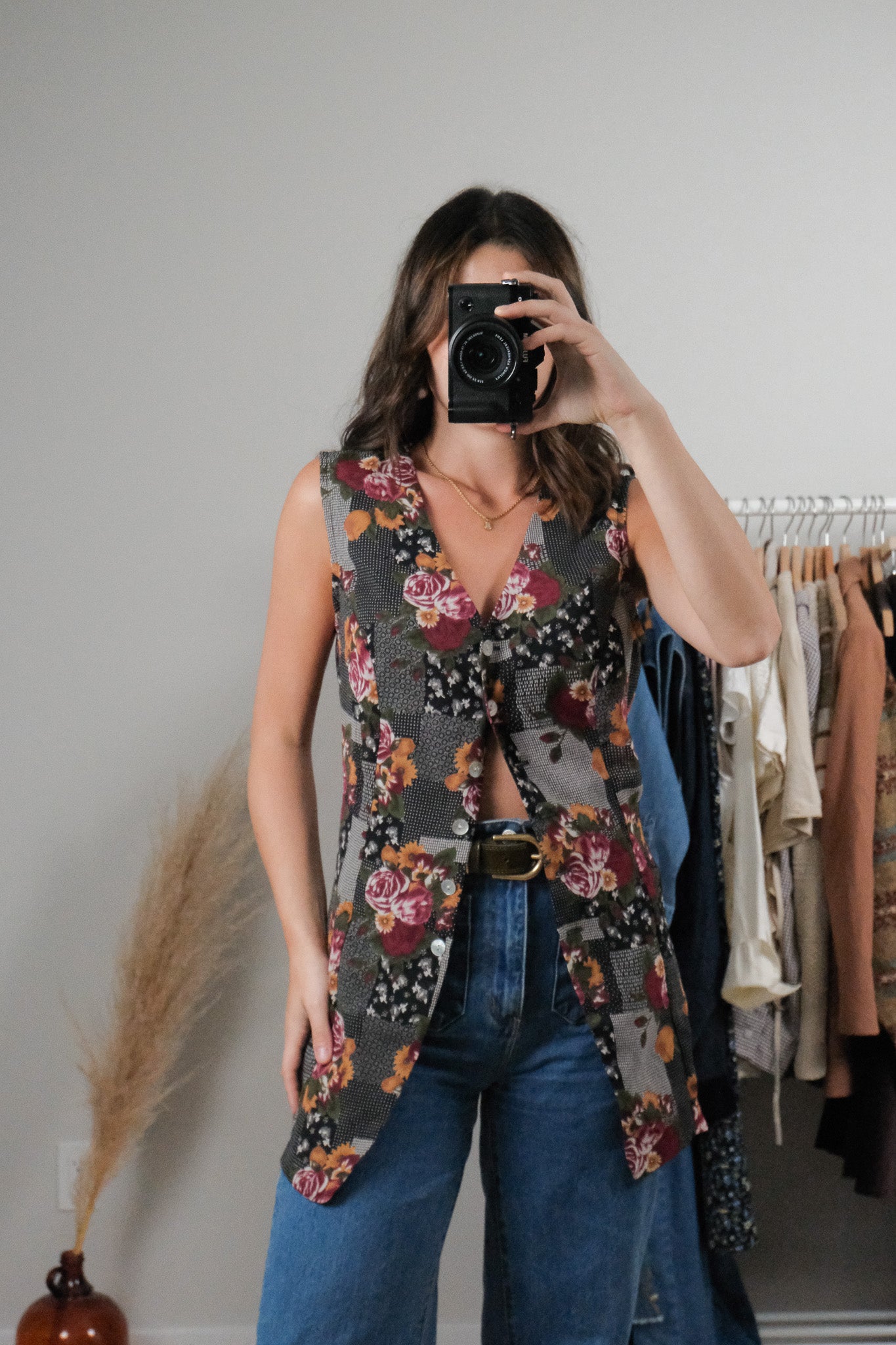 Vintage x Patchwork Floral Vest (S-M)